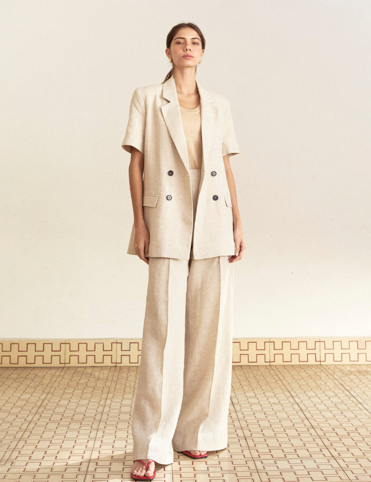 Blazer Evelyn Linho Natural