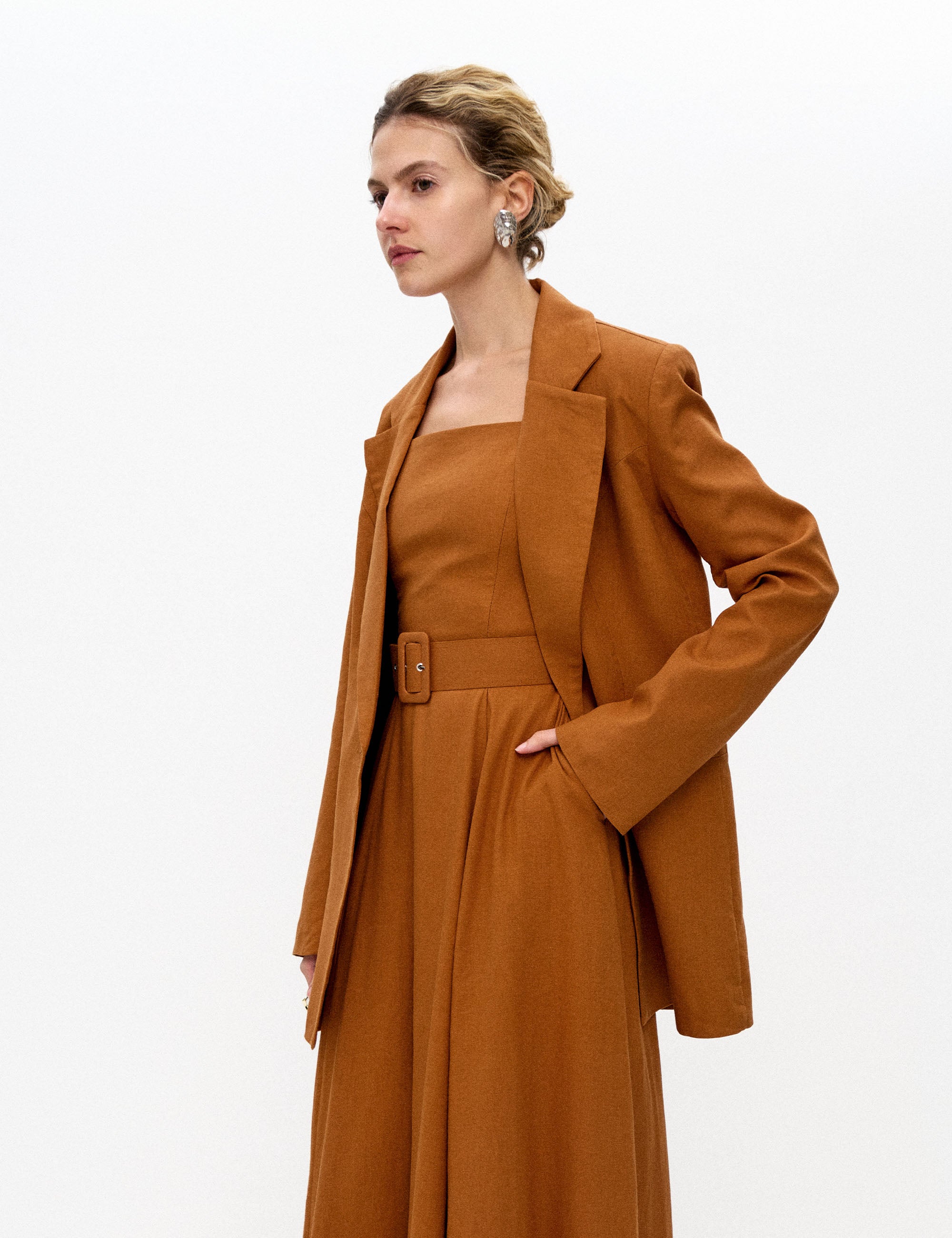 Blazer Florence Viscolinho Amêndoa