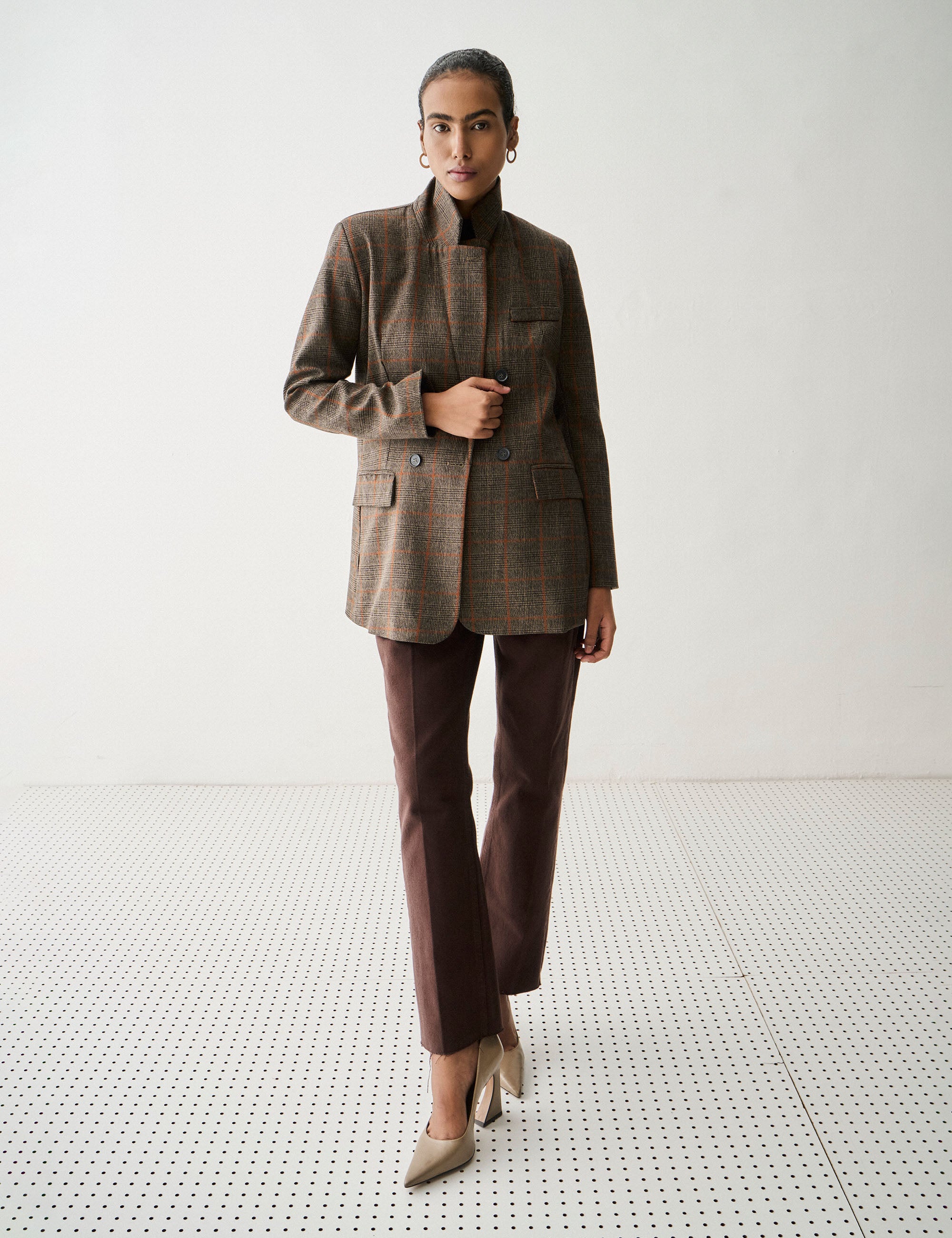 Blazer Gales Alfaiataria Marrom