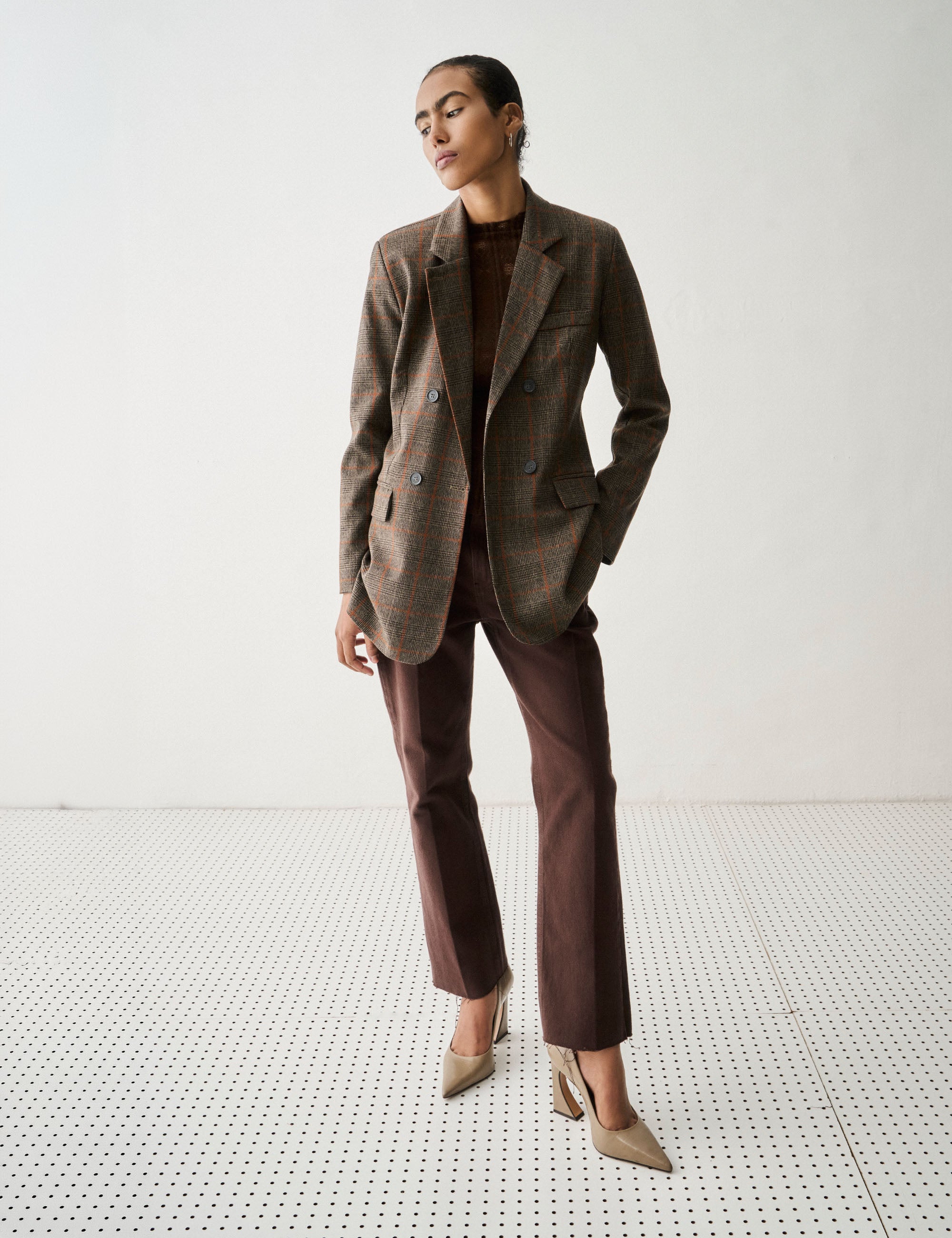 Blazer Gales Alfaiataria Marrom