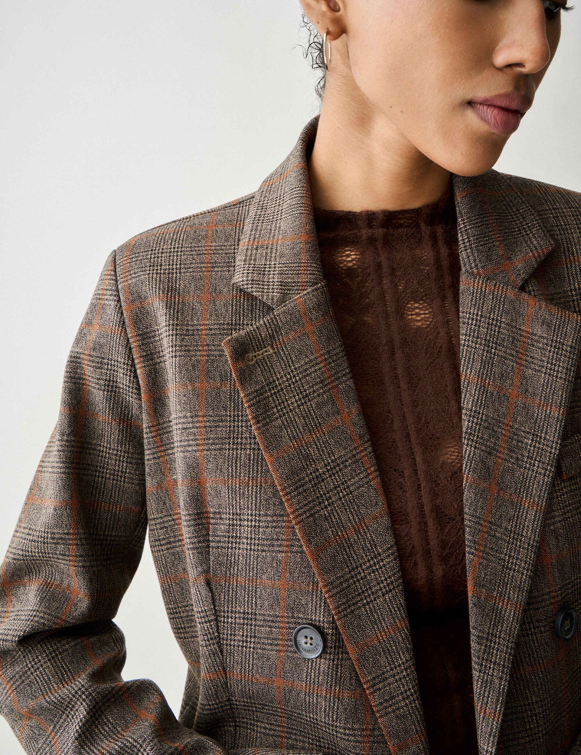 Blazer Gales Alfaiataria Marrom