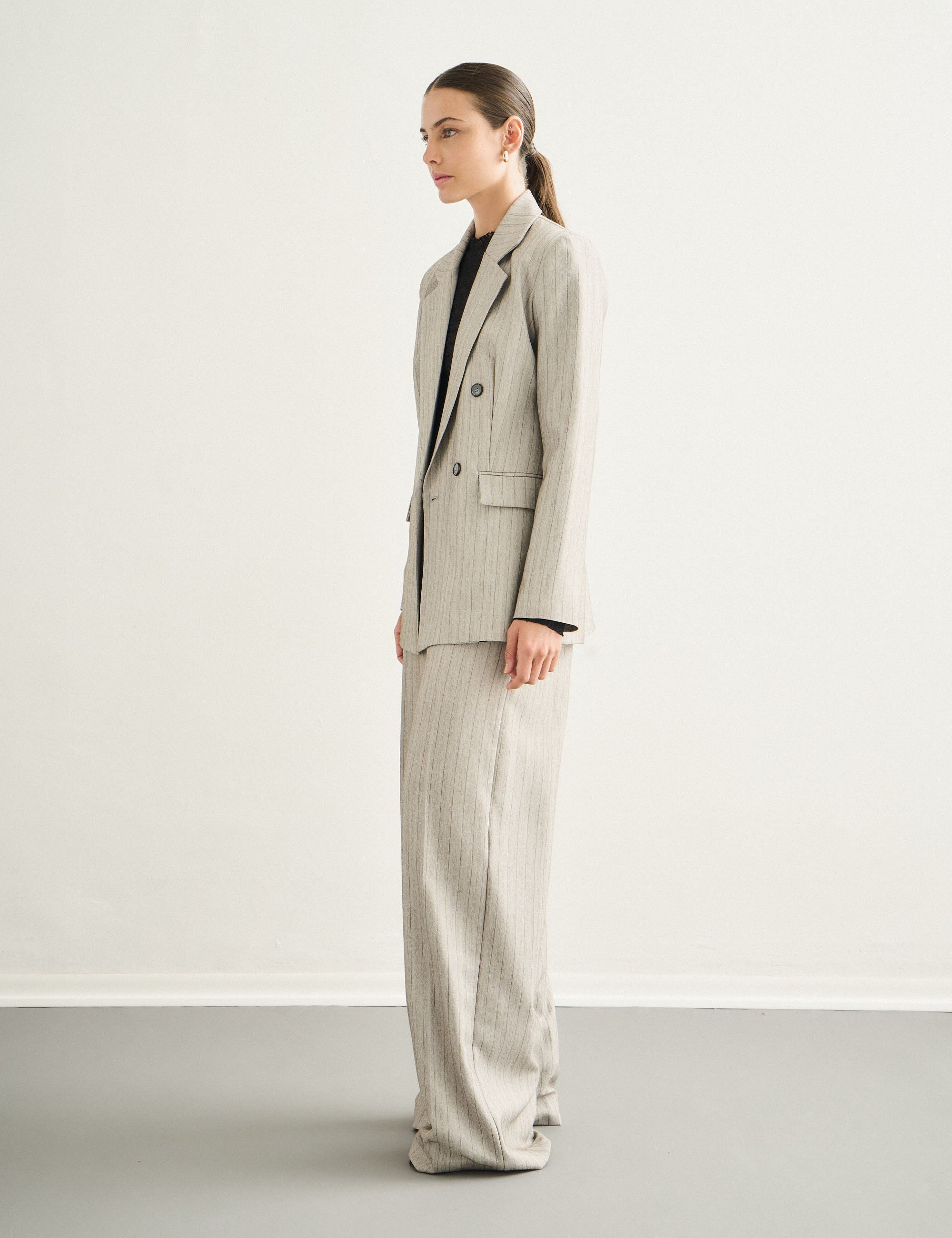 Blazer Helena Alfaiataria Cinza
