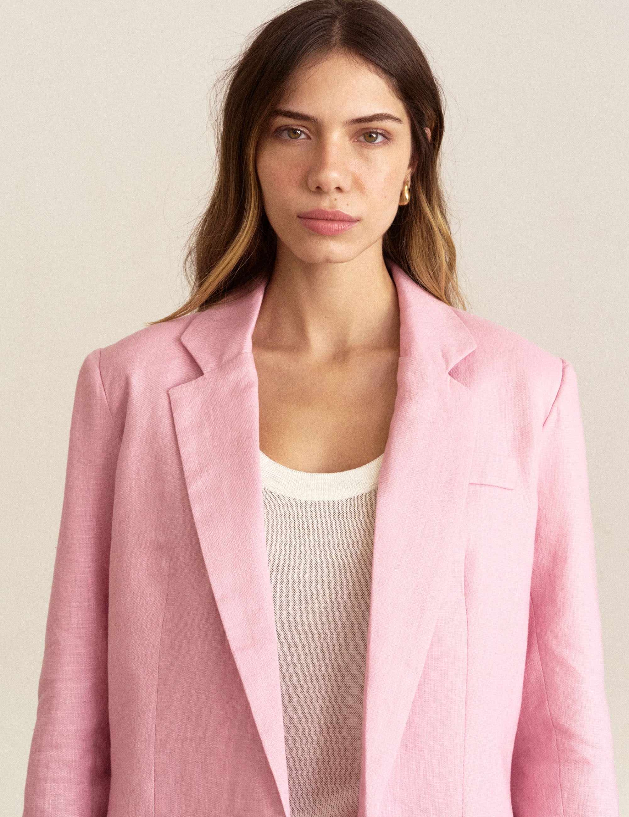 Blazer Ipanema Linho Rosa