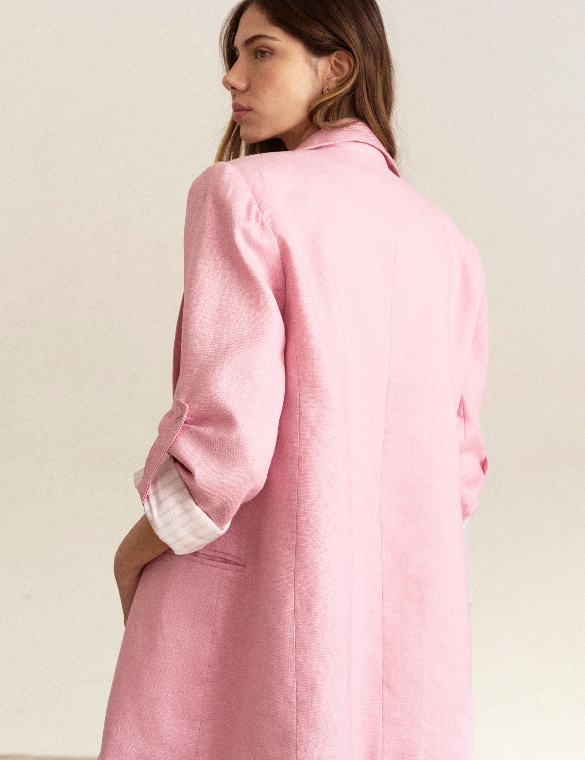 Blazer Ipanema Linho Rosa