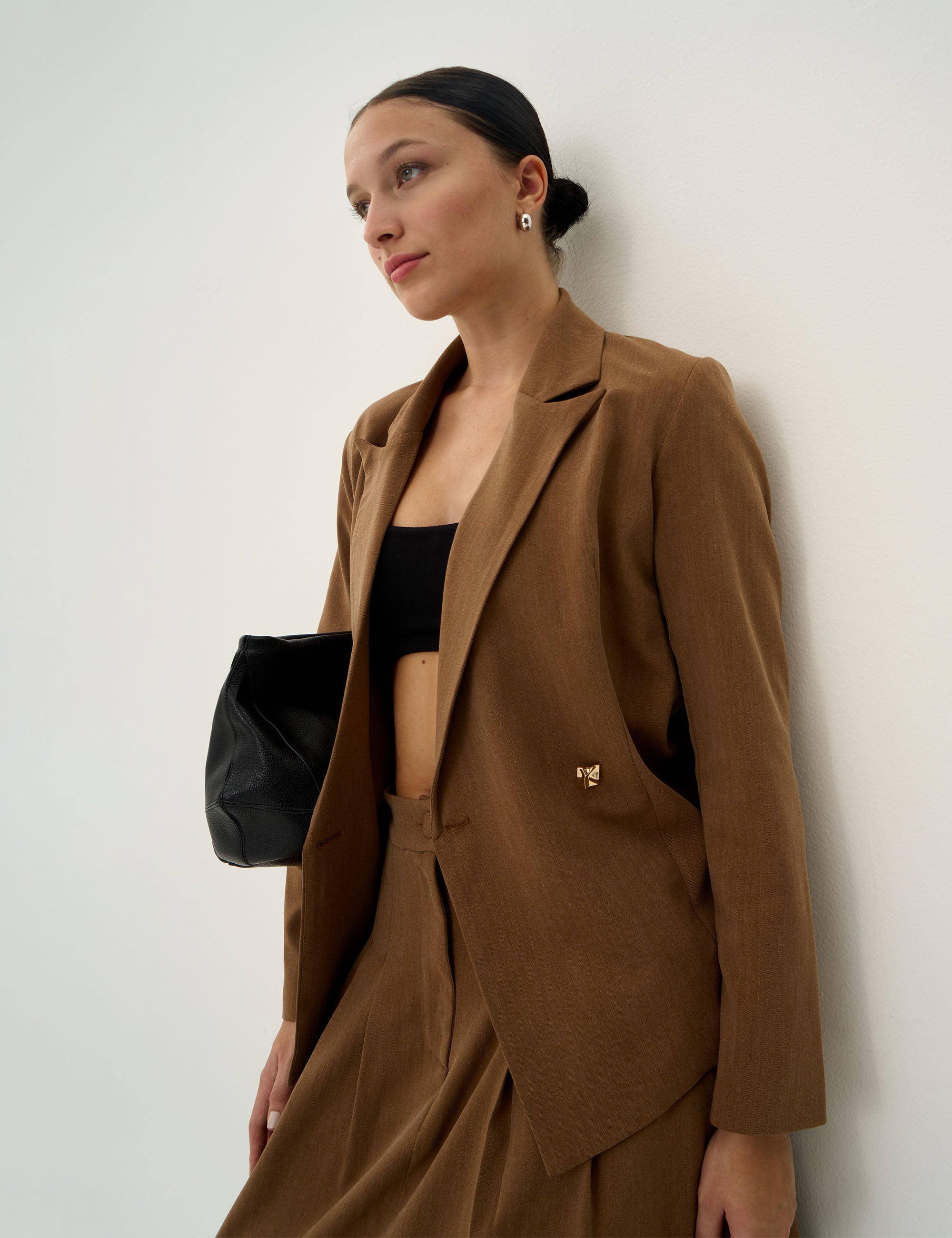 Blazer Kaylee Alfaiataria Marrom