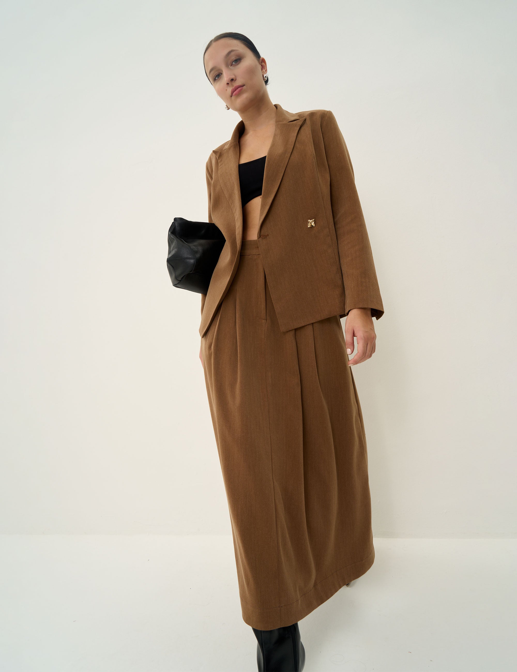 Blazer Kaylee Alfaiataria Marrom