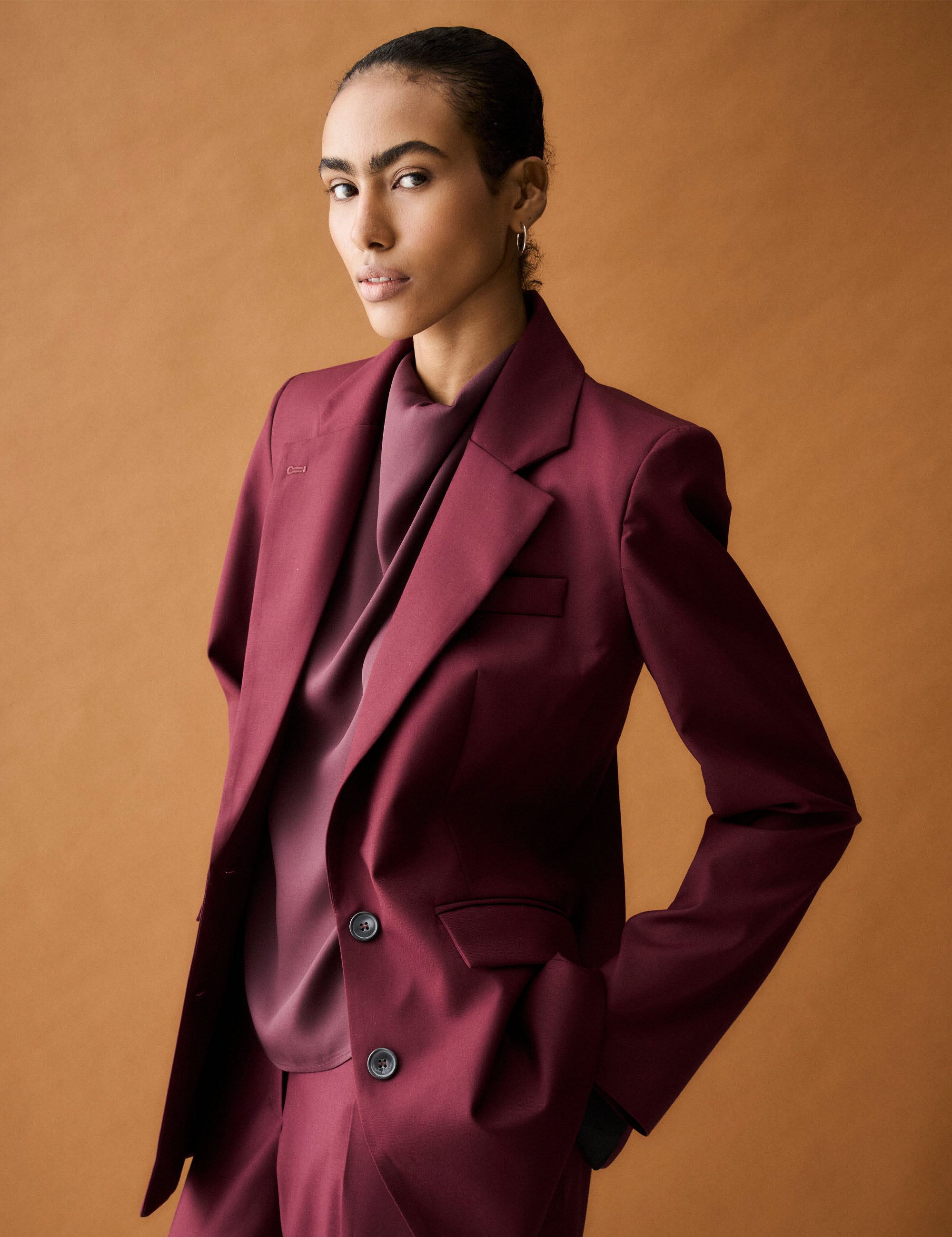 Blazer Luiza Alfaiataria Bordeaux