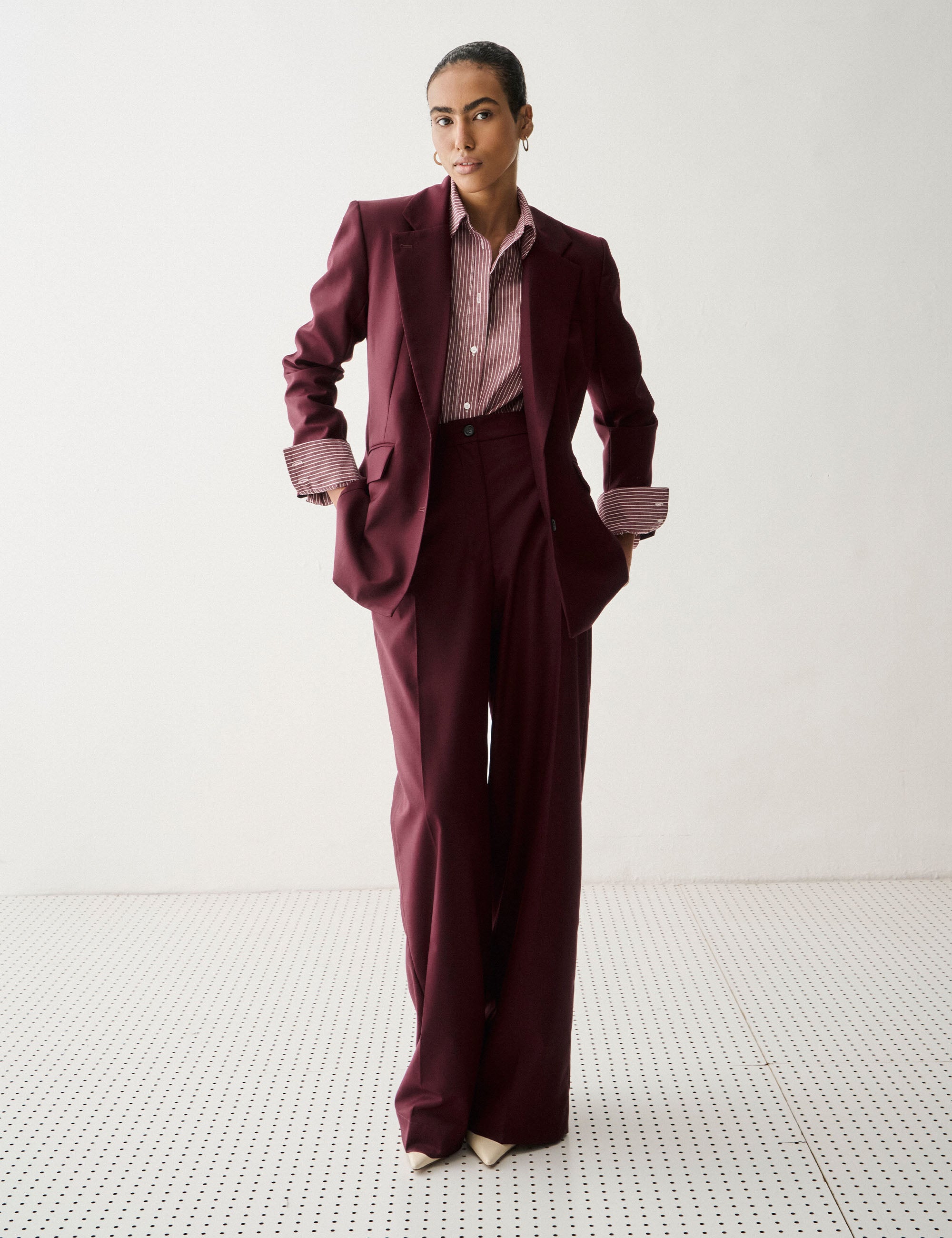 Calça Luiza Alfaiataria Bordeaux