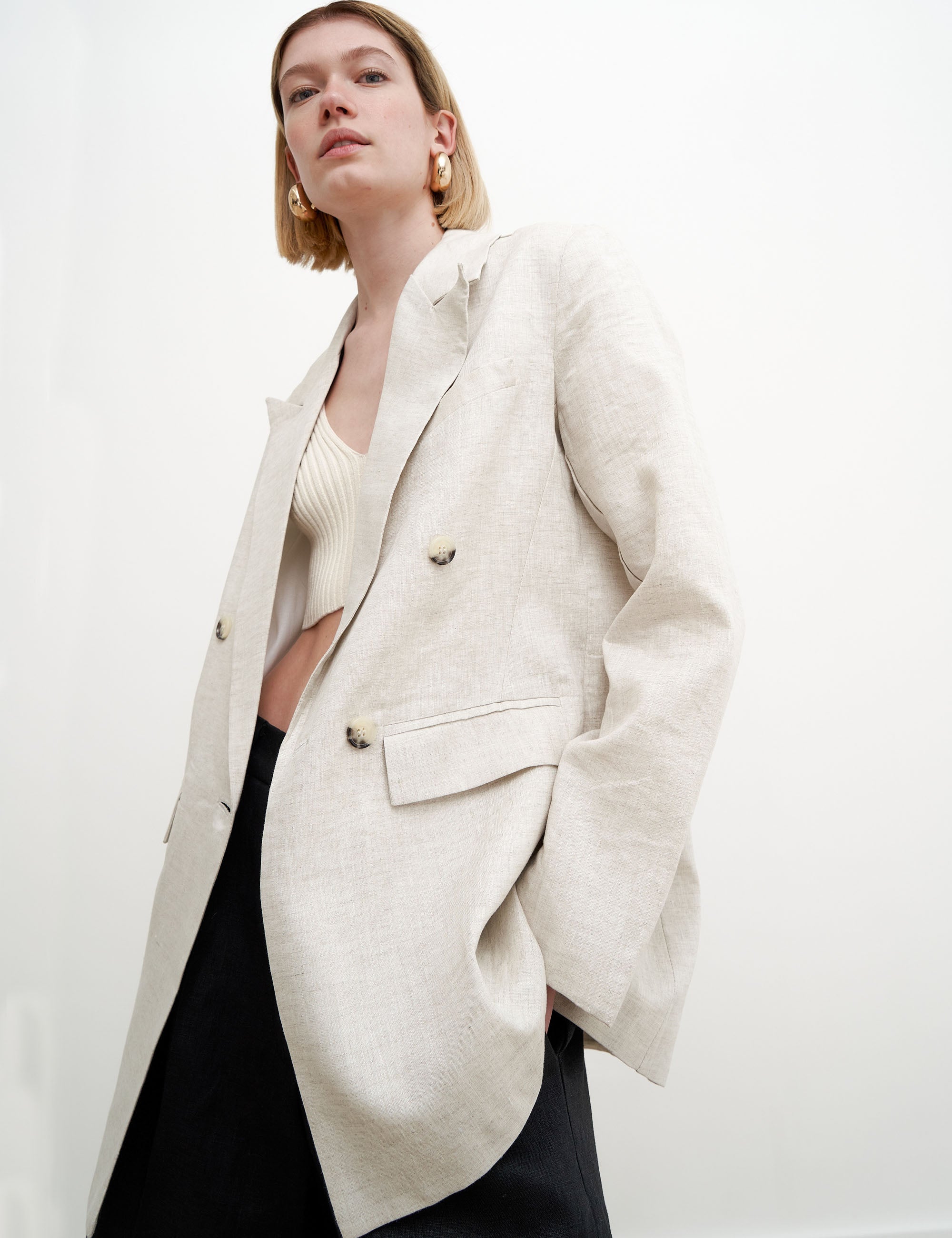 Blazer Luna Linho Areia