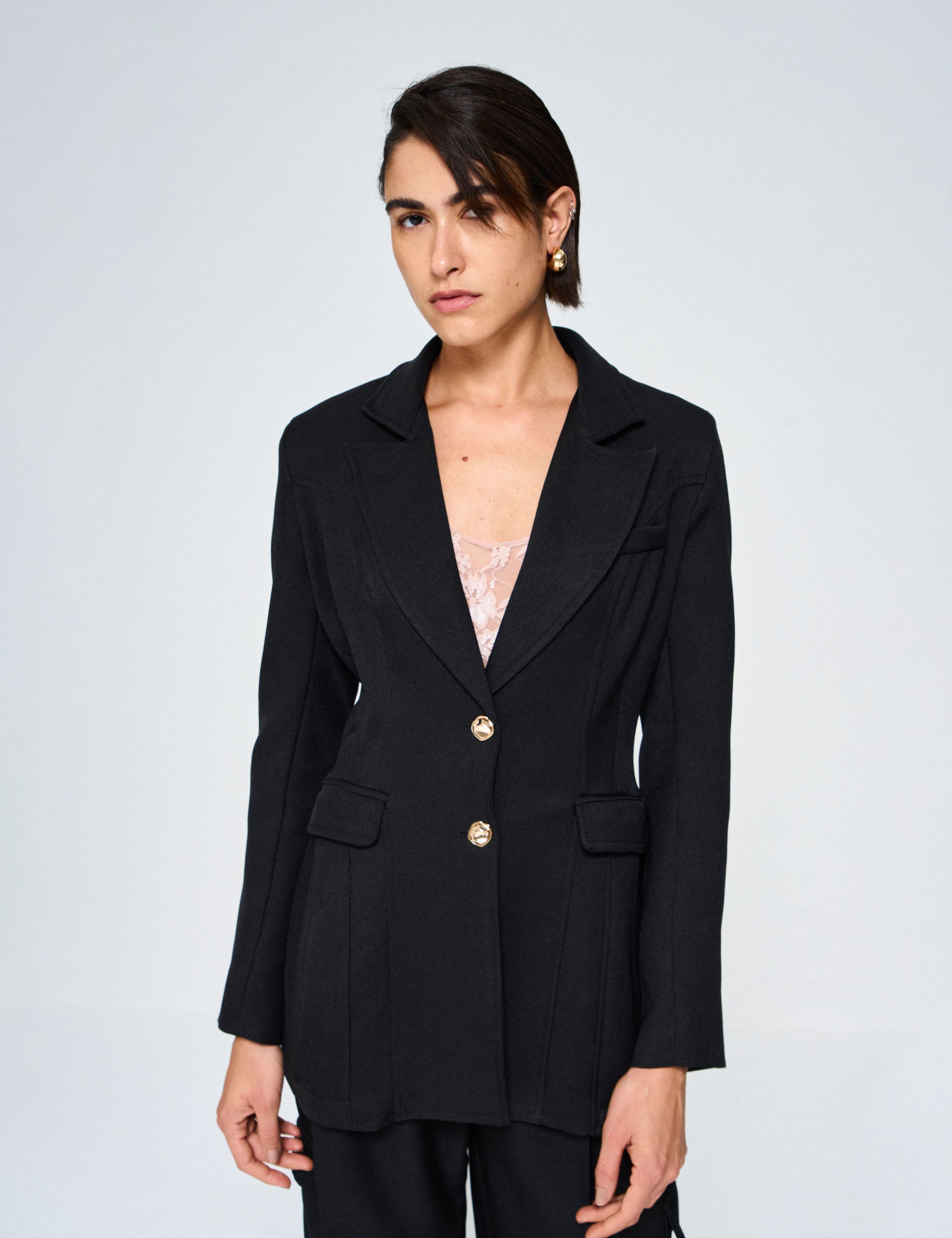 Blazer Madison Sarjado Preto