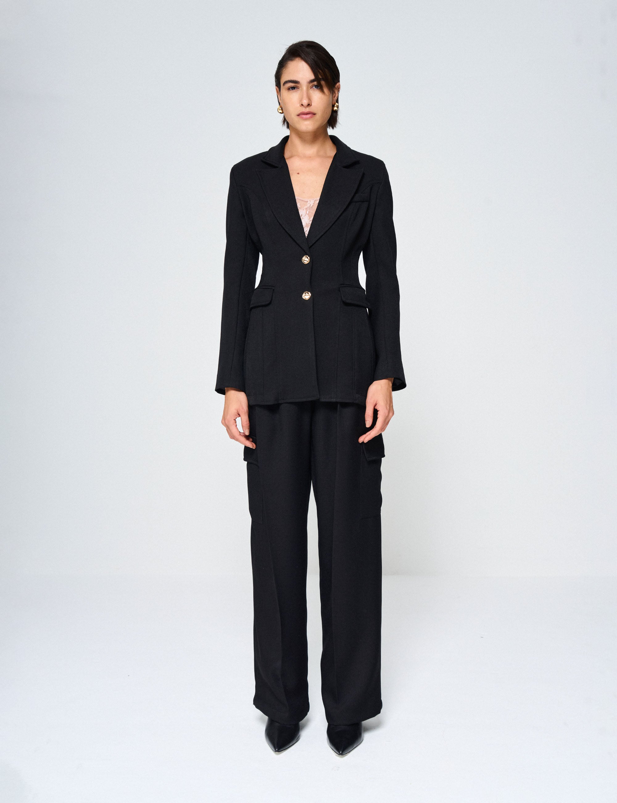 Blazer Madison Sarjado Preto