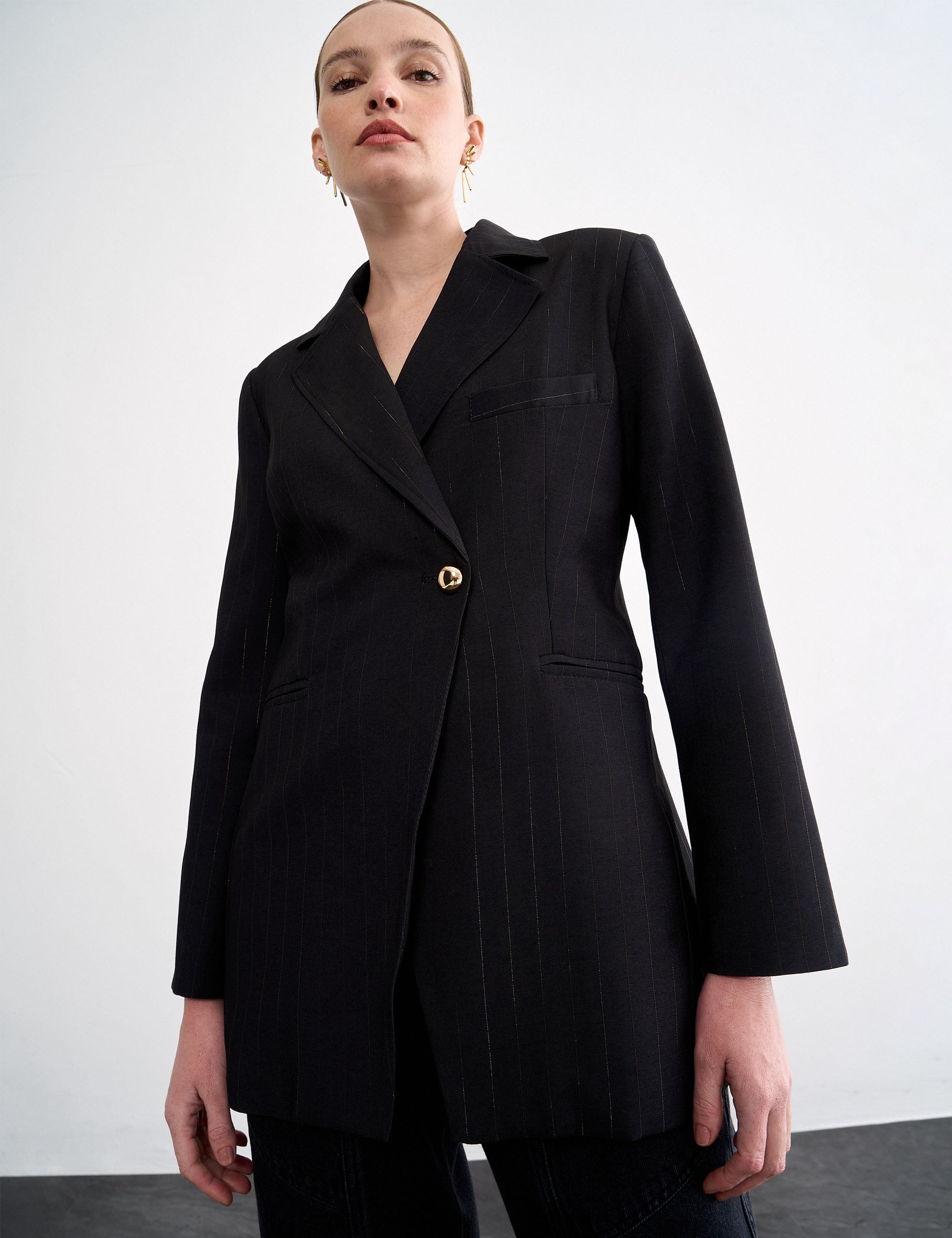 Blazer Mandy Viscose Preto