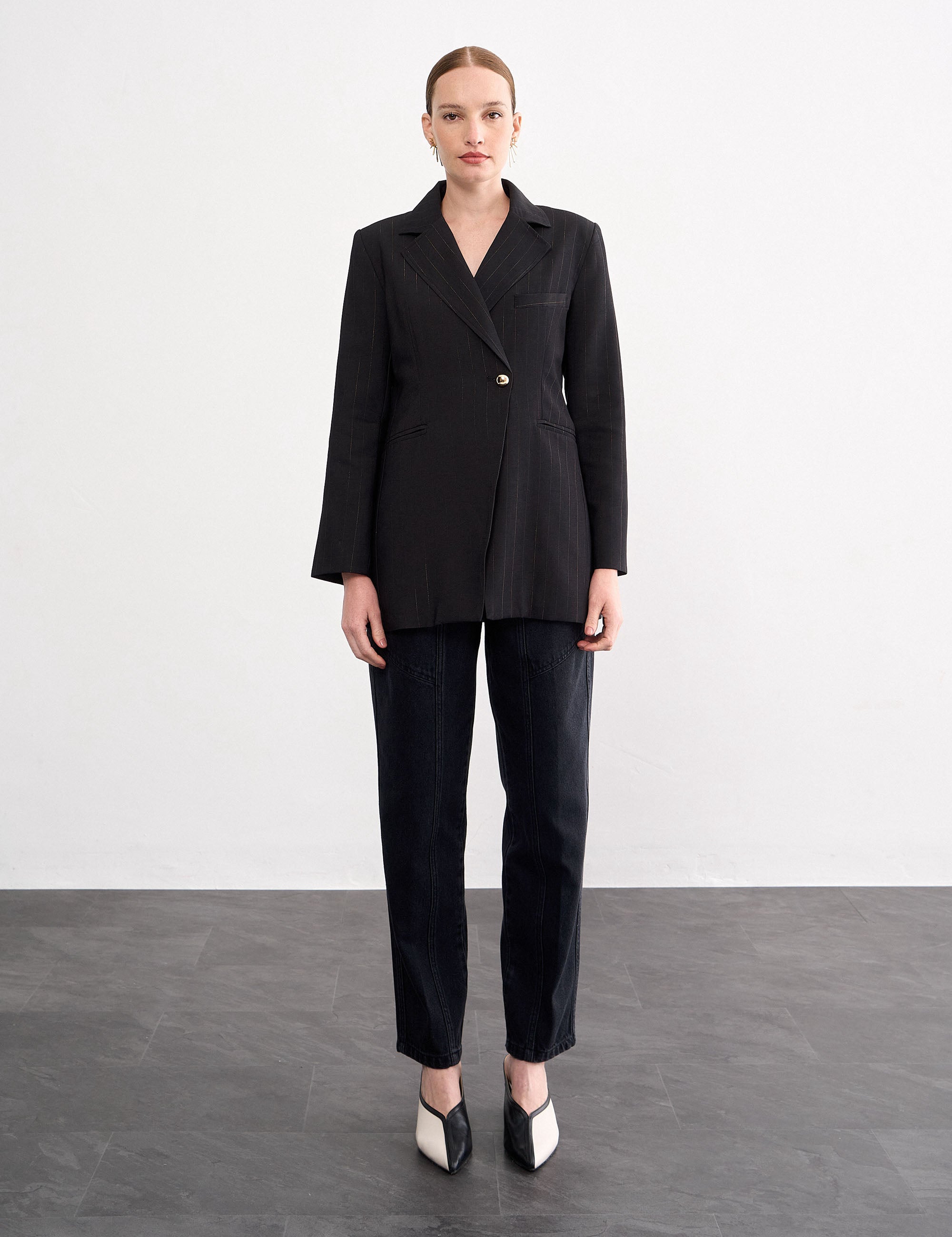 Blazer Mandy Viscose Preto