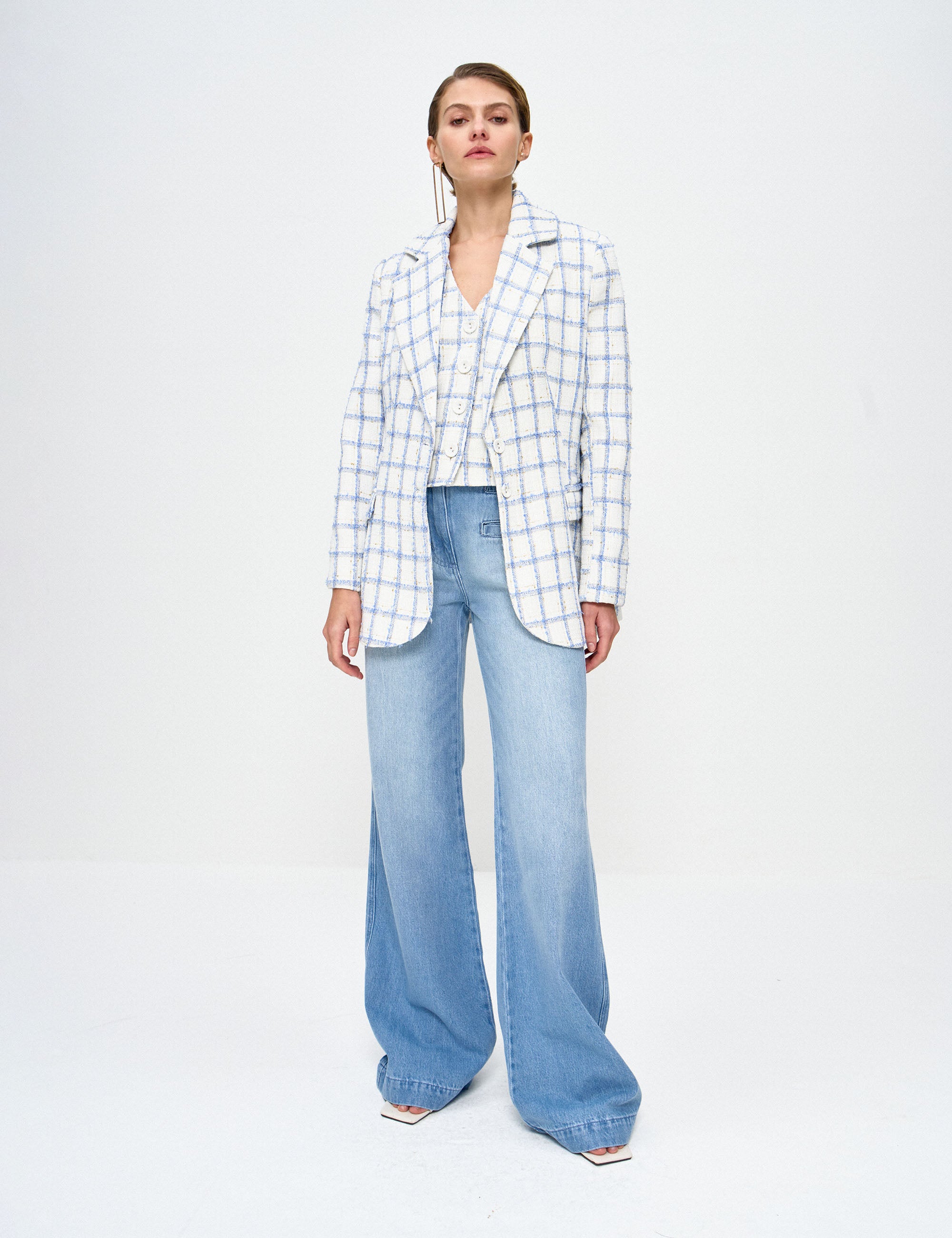 Blazer Natalie Tweed Azul | Nanaminze