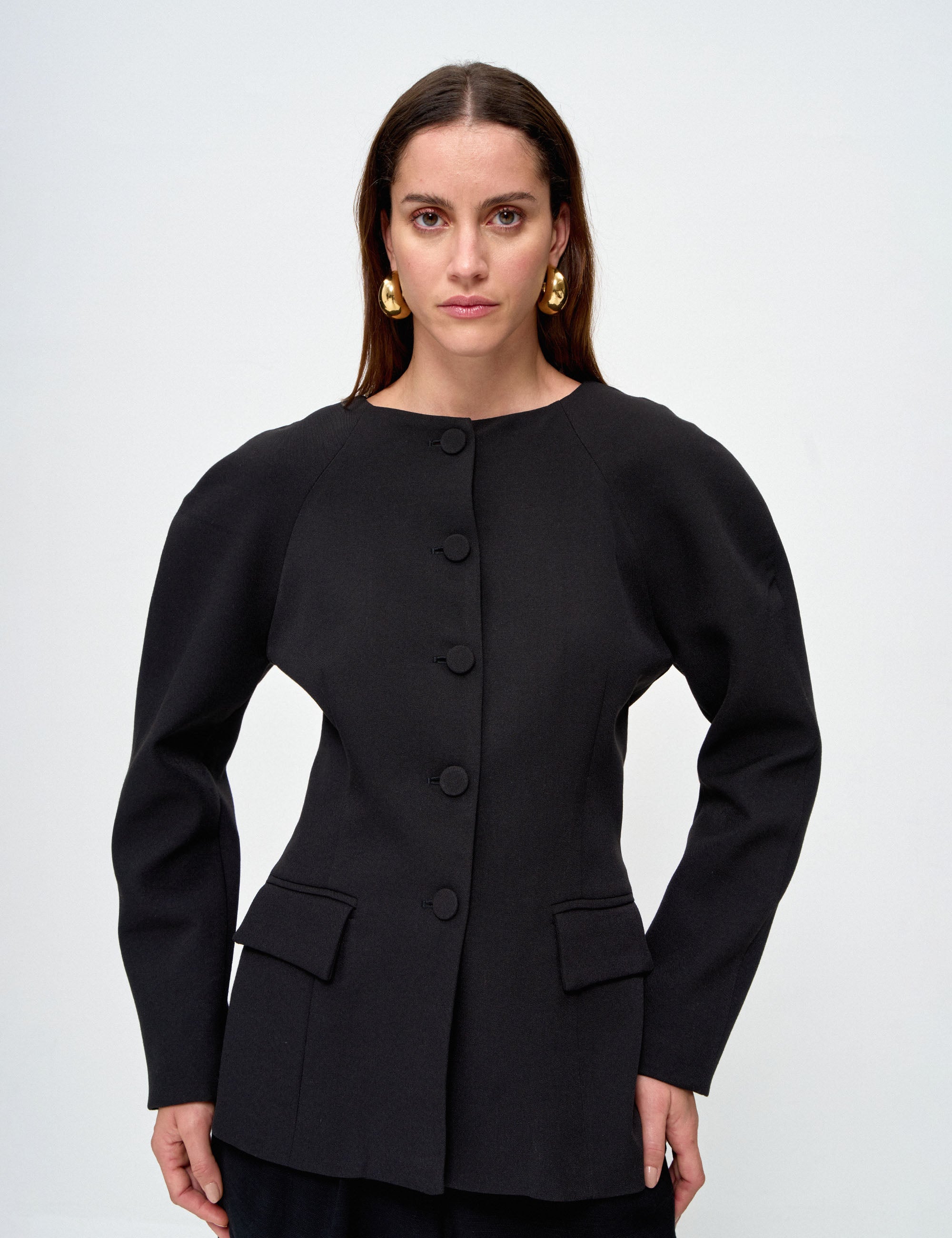 Blazer Nelly Tweed Preto