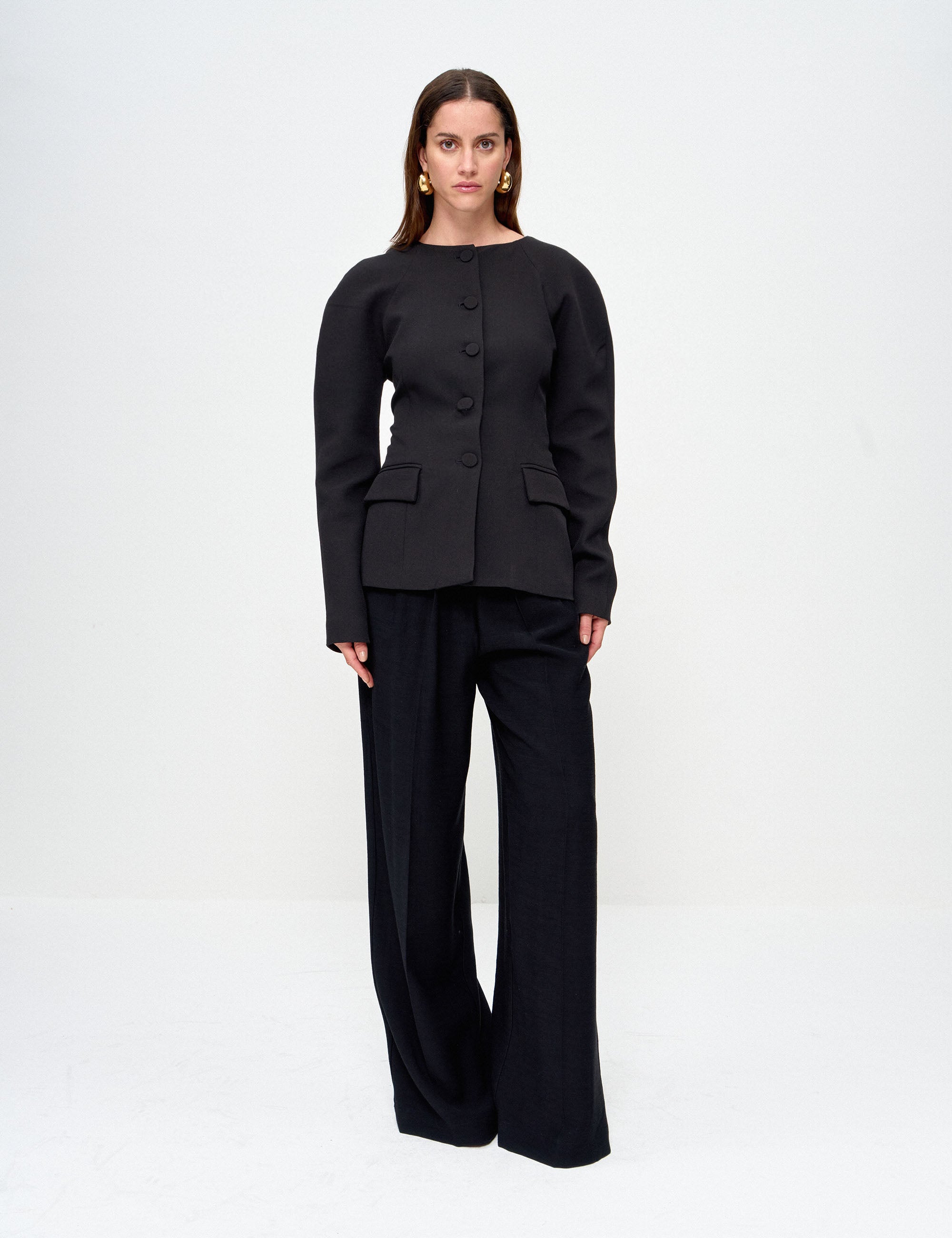 Blazer Nelly Tweed Preto