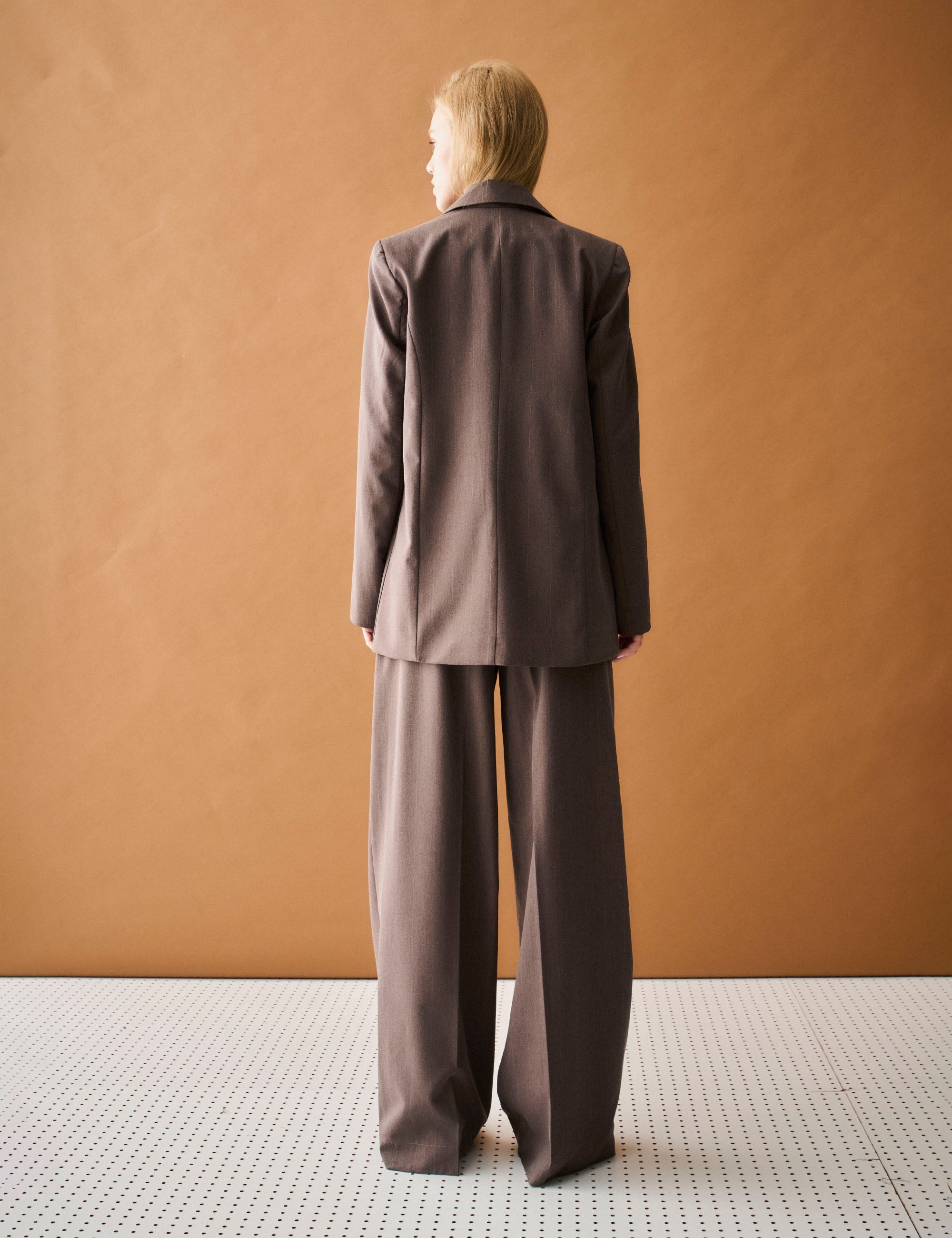 Blazer Nysa Alfaiataria Marrom