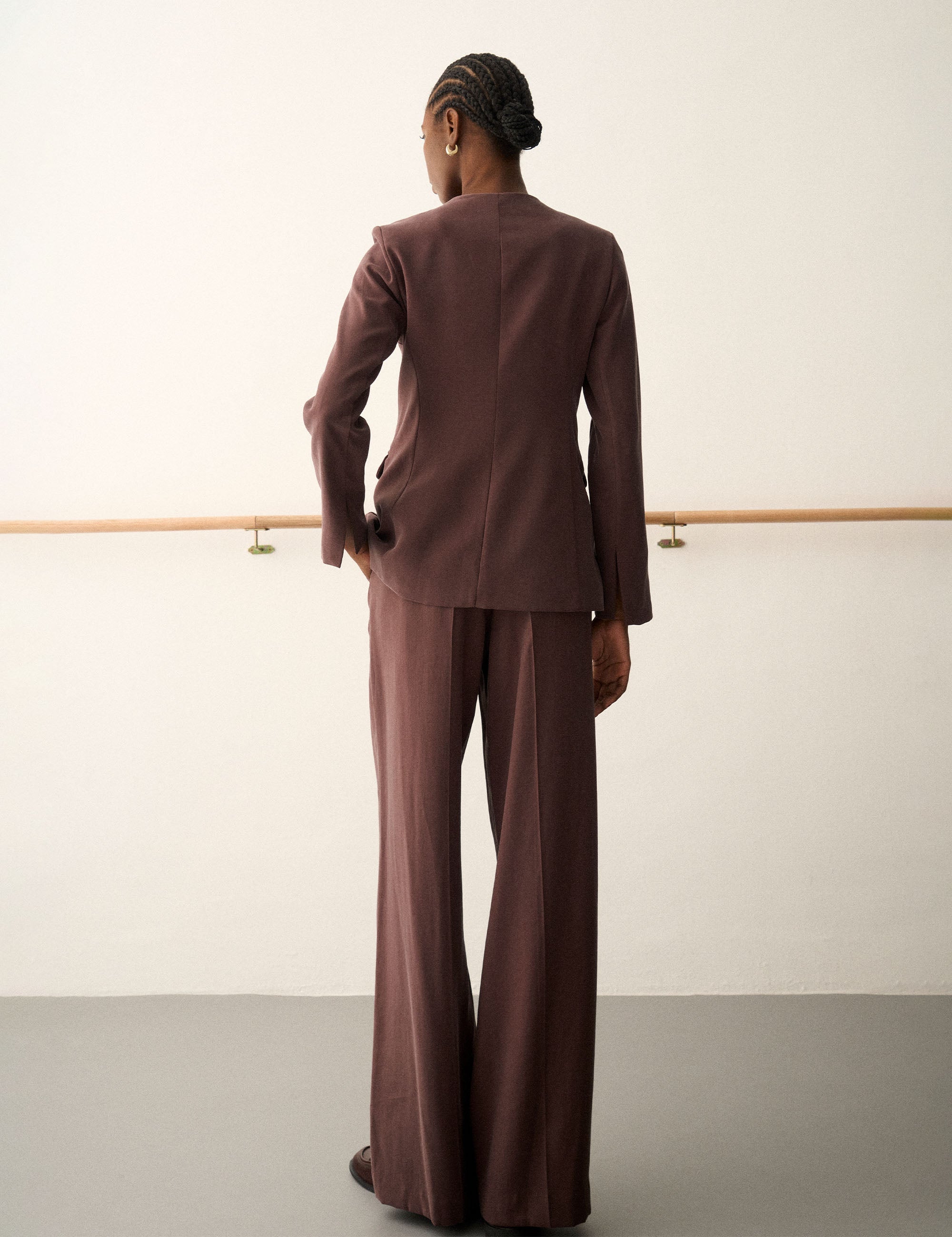 Blazer Olivia alfaiataria Café