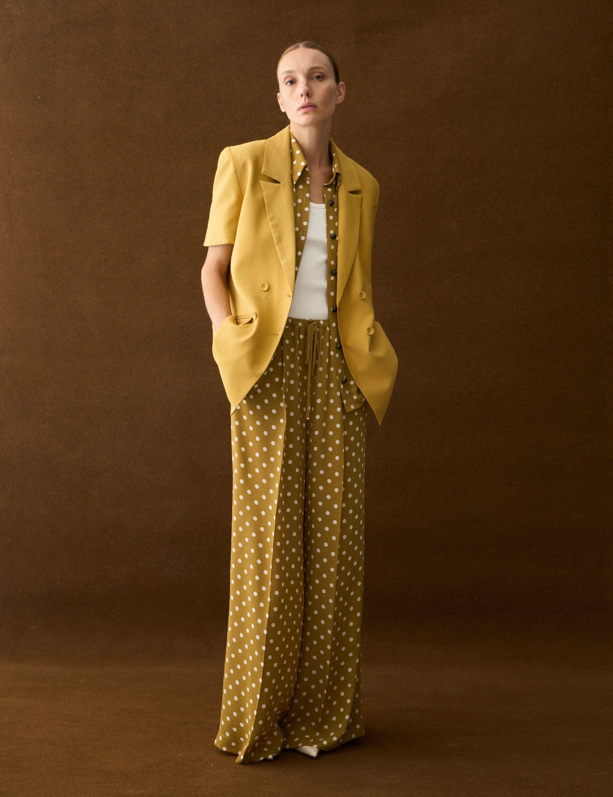 Blazer Paulina Alfaiataria Mostarda