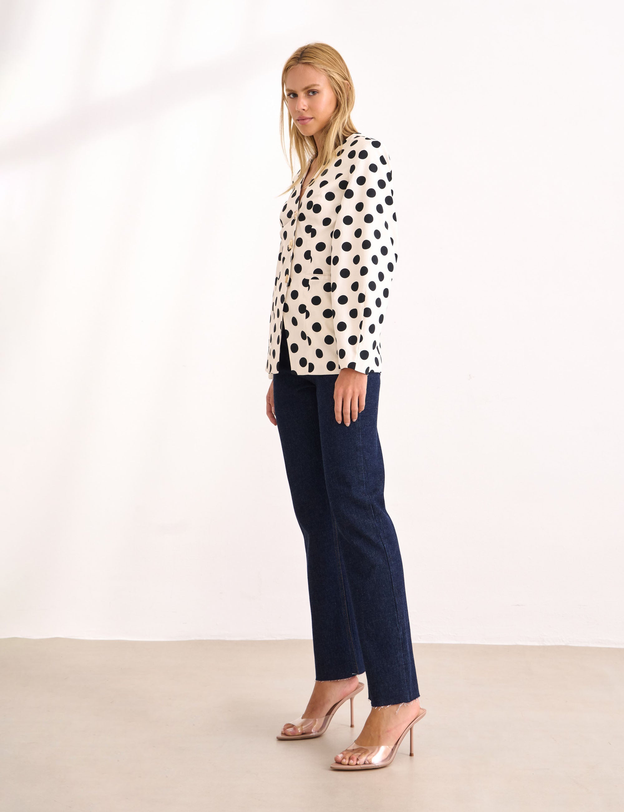 Blazer Poka Tricoline Off White