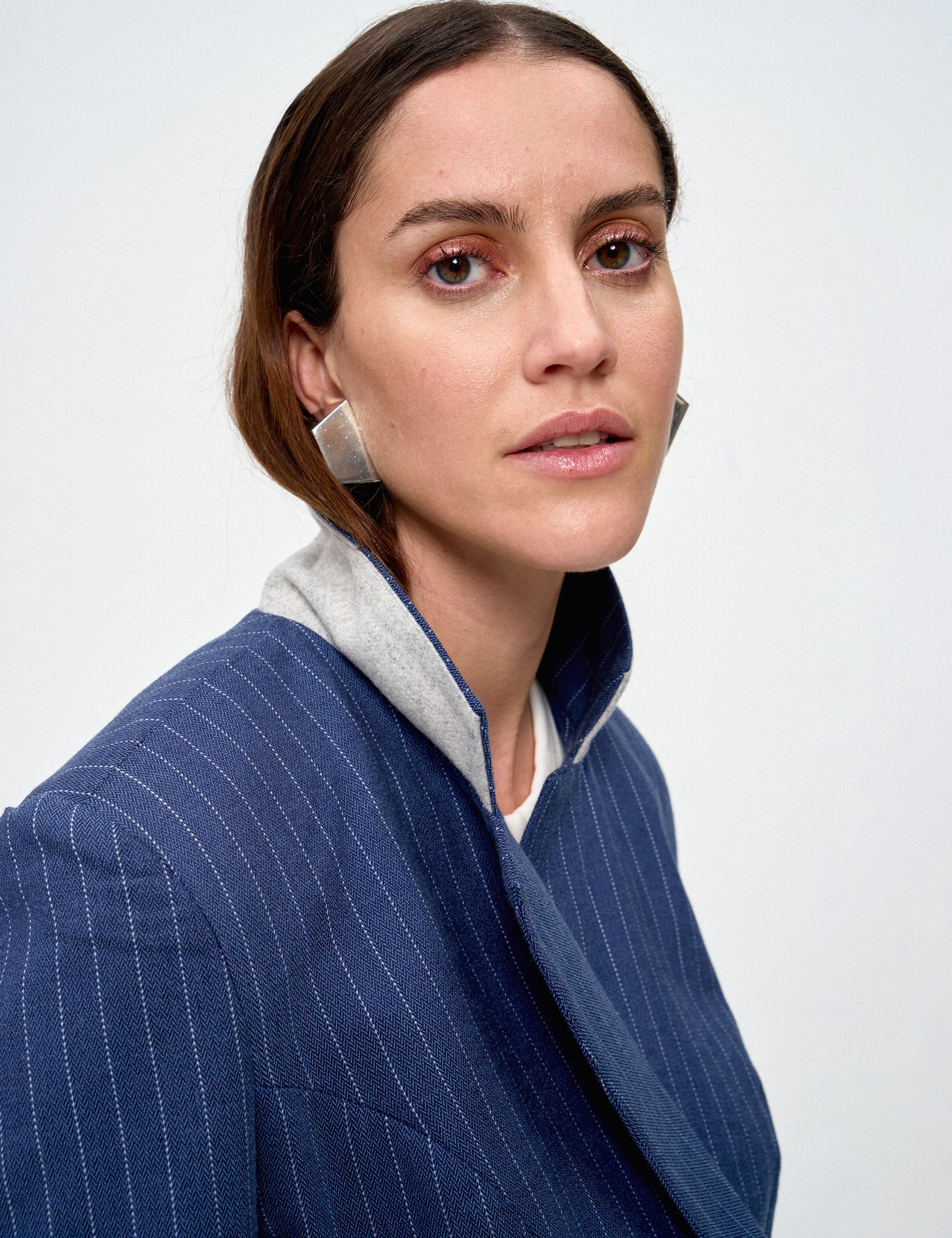 Blazer Rose Alfaiataria Azul Noite