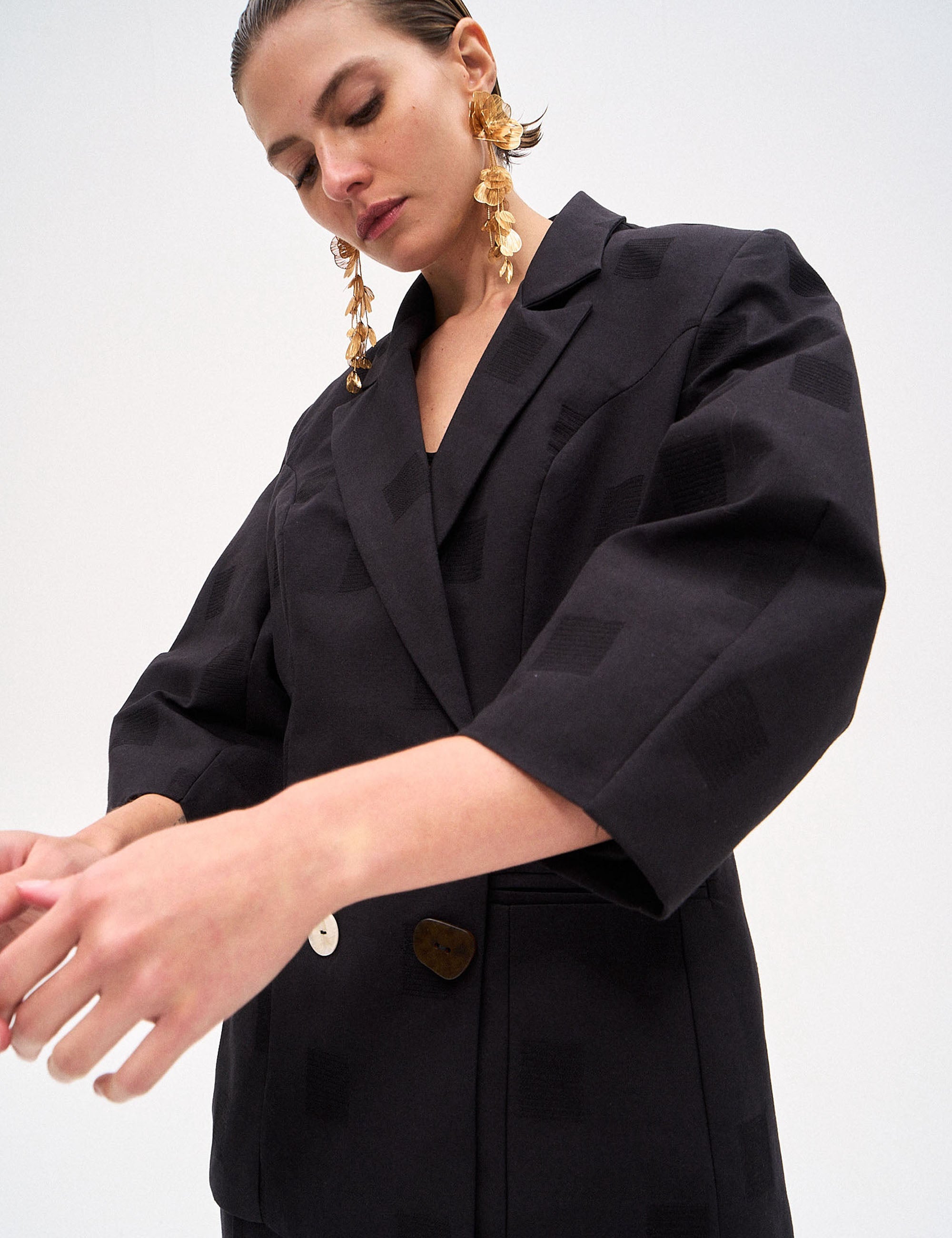 Blazer Soraia Maquinetado Preto