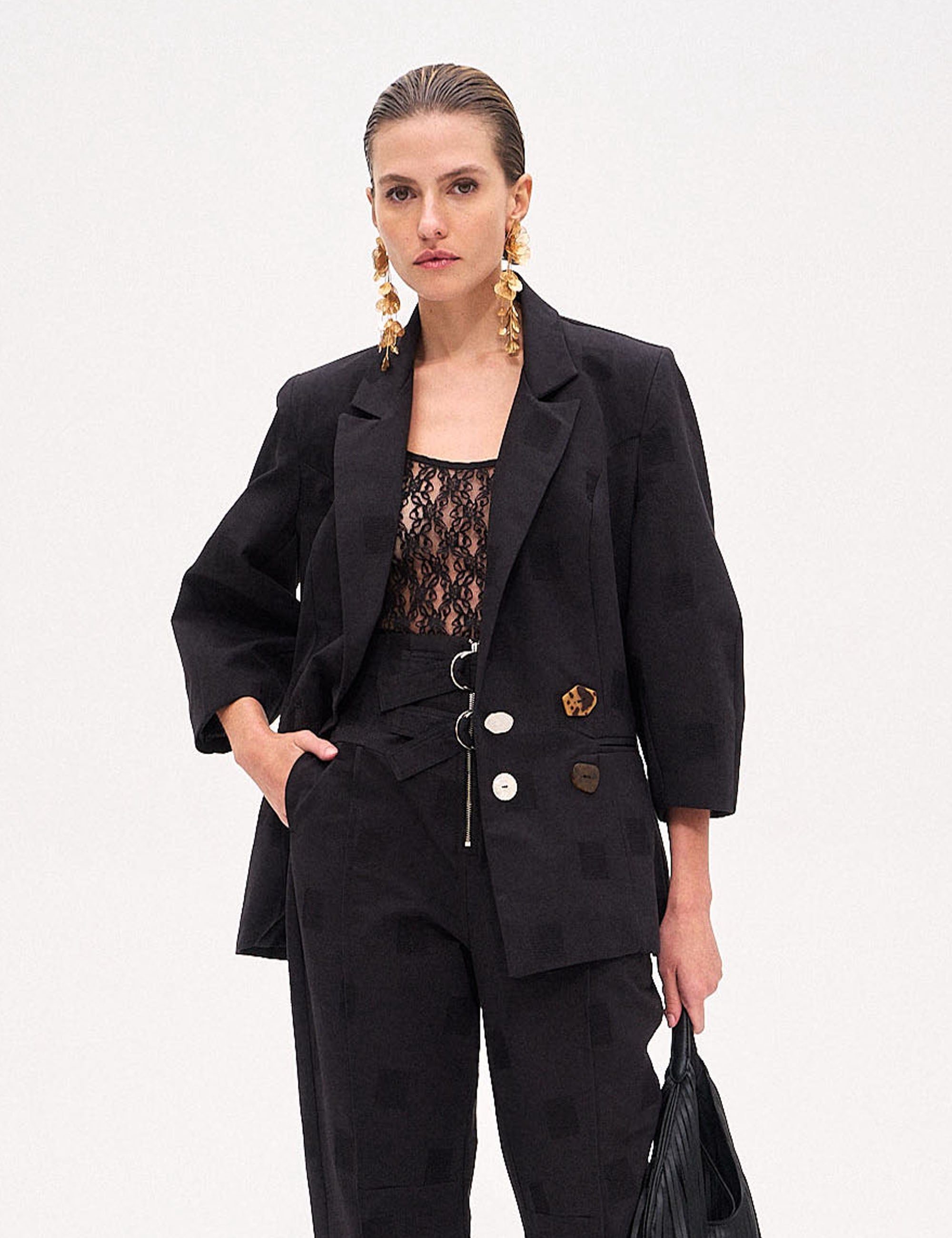 Blazer Soraia Maquinetado Preto