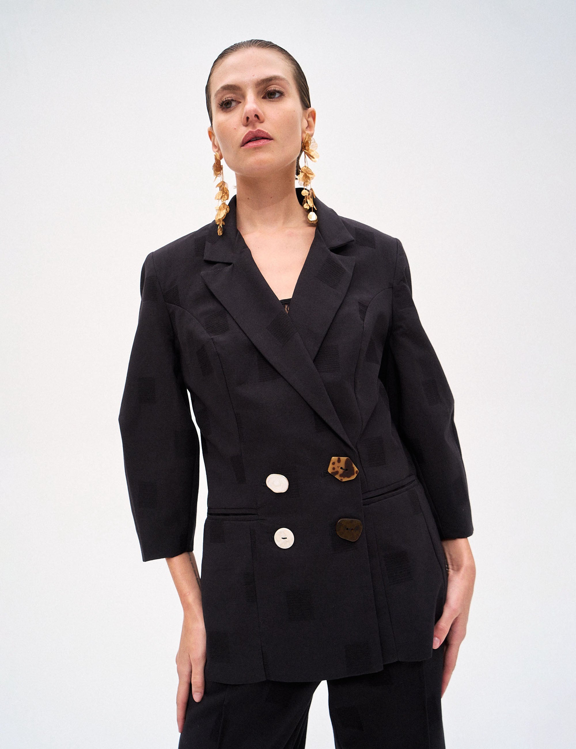 Blazer Soraia Maquinetado Preto