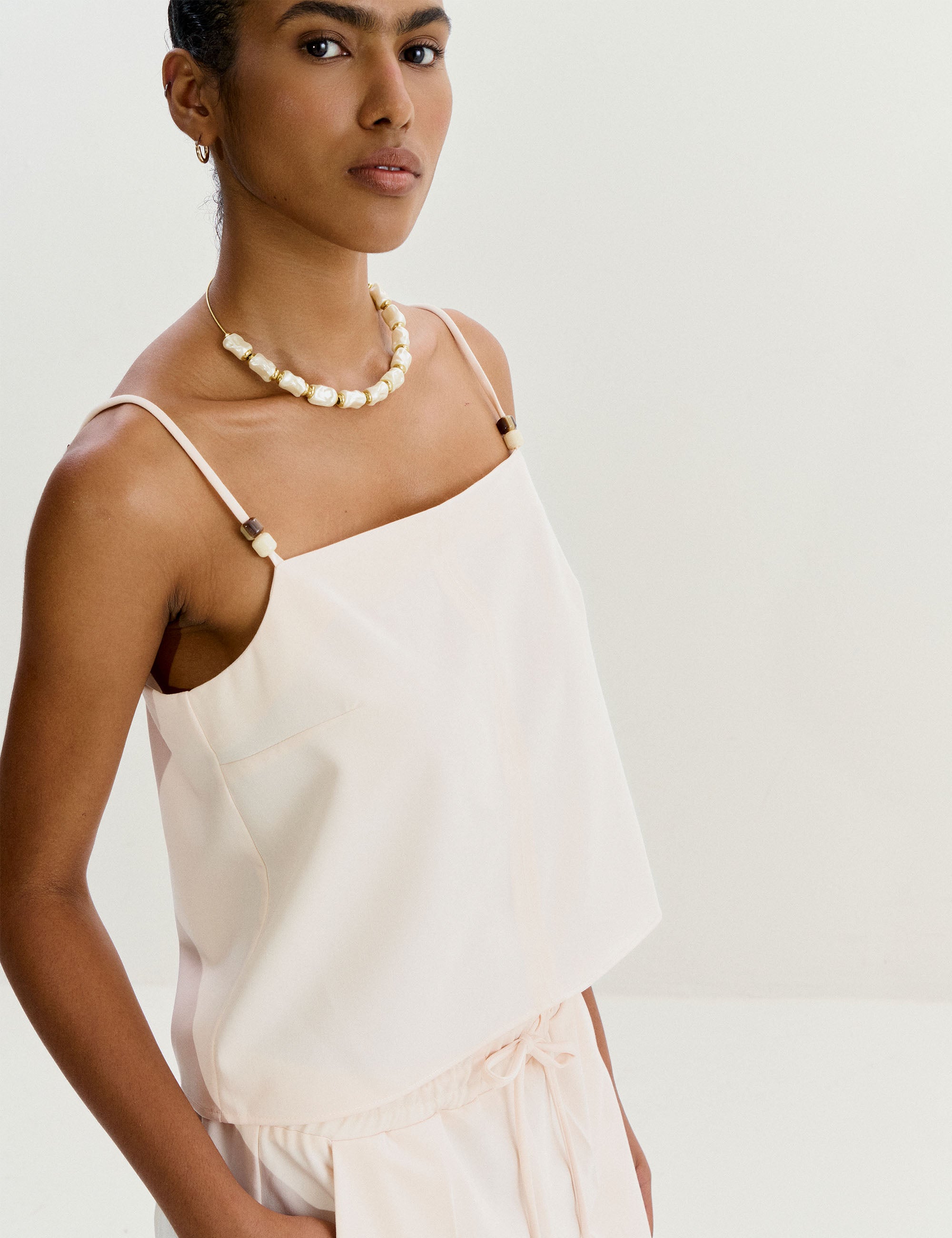 Blusa Ametista Alfaiataria Marfim