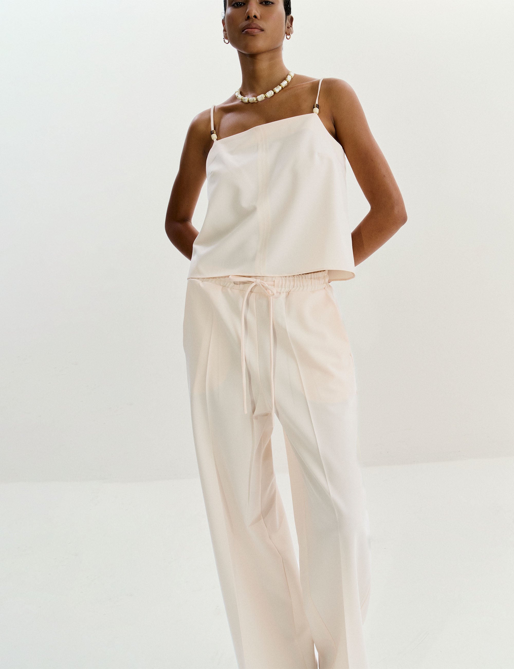 Blusa Ametista Alfaiataria Marfim