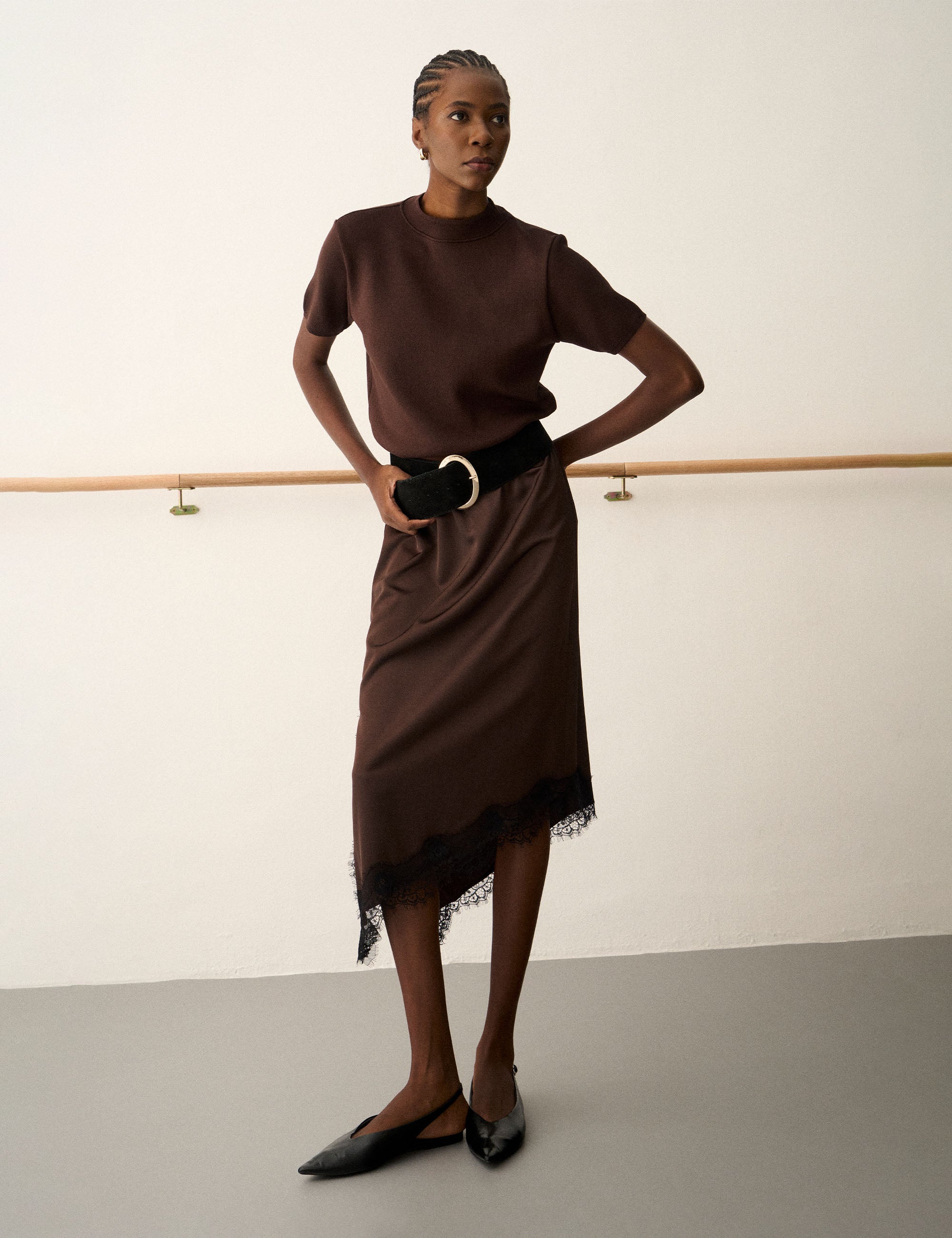 Blusa Aurora Tricot Marrom Foca