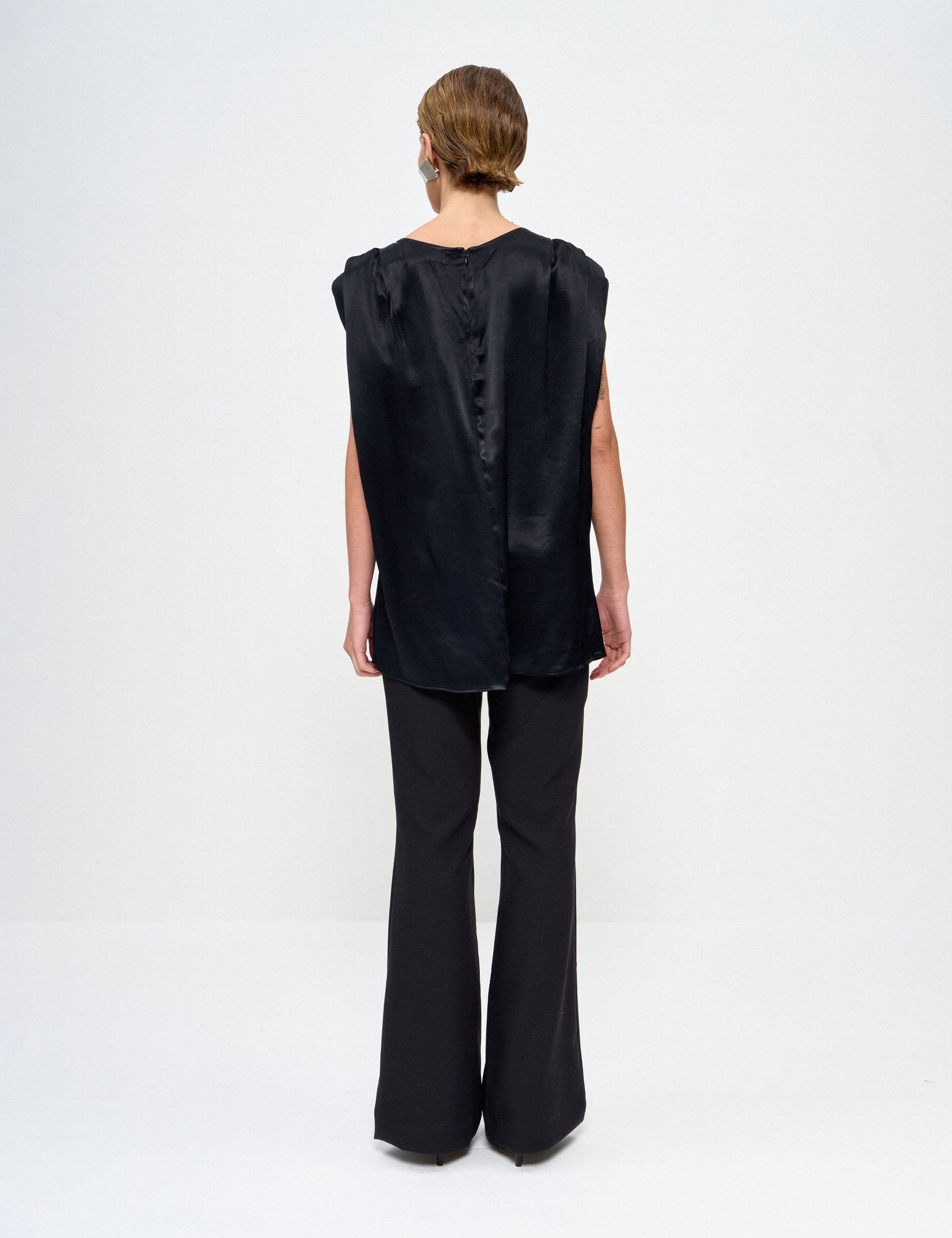 Blusa Bárbara Cetim Preto