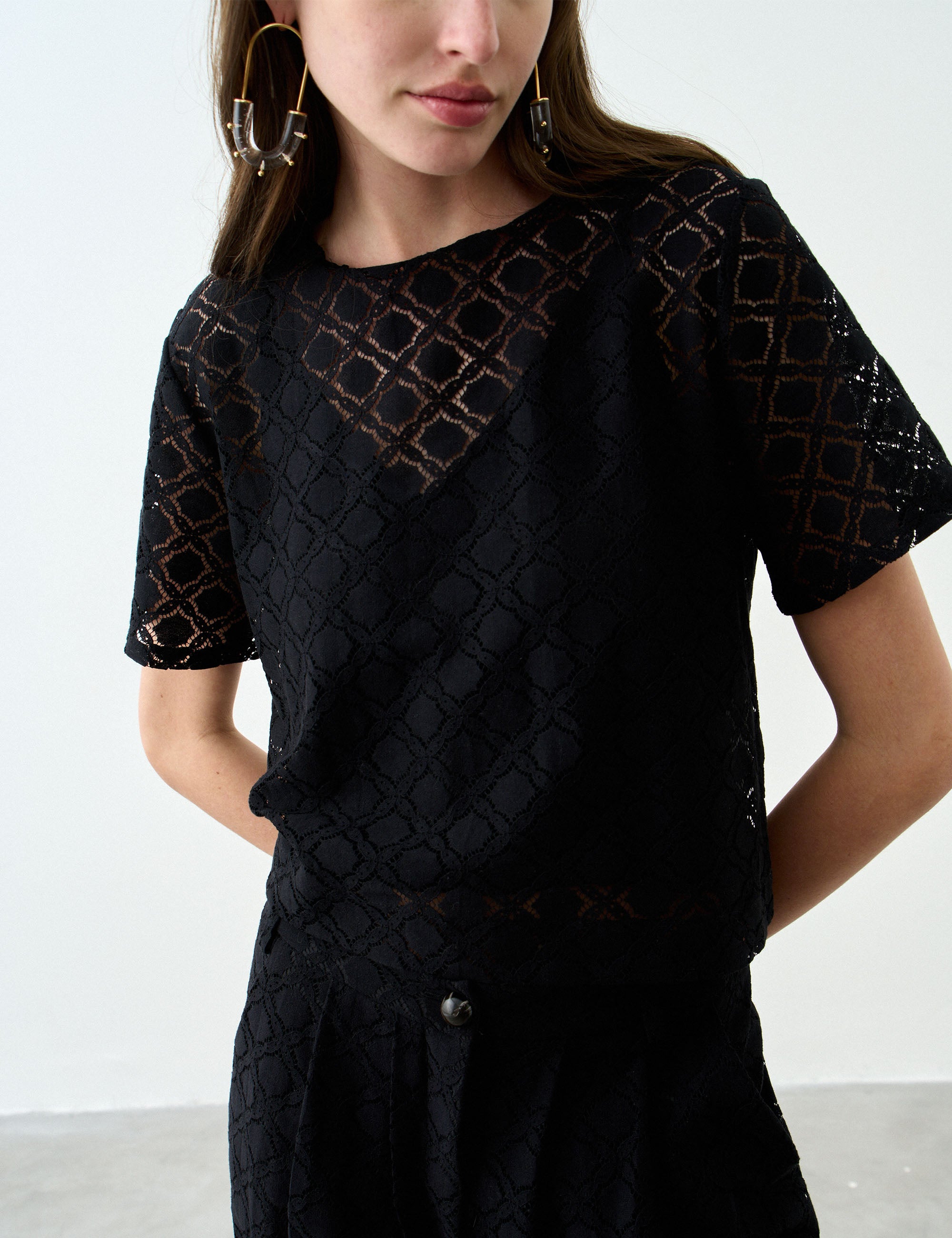 Blusa Caroline Renda Preto
