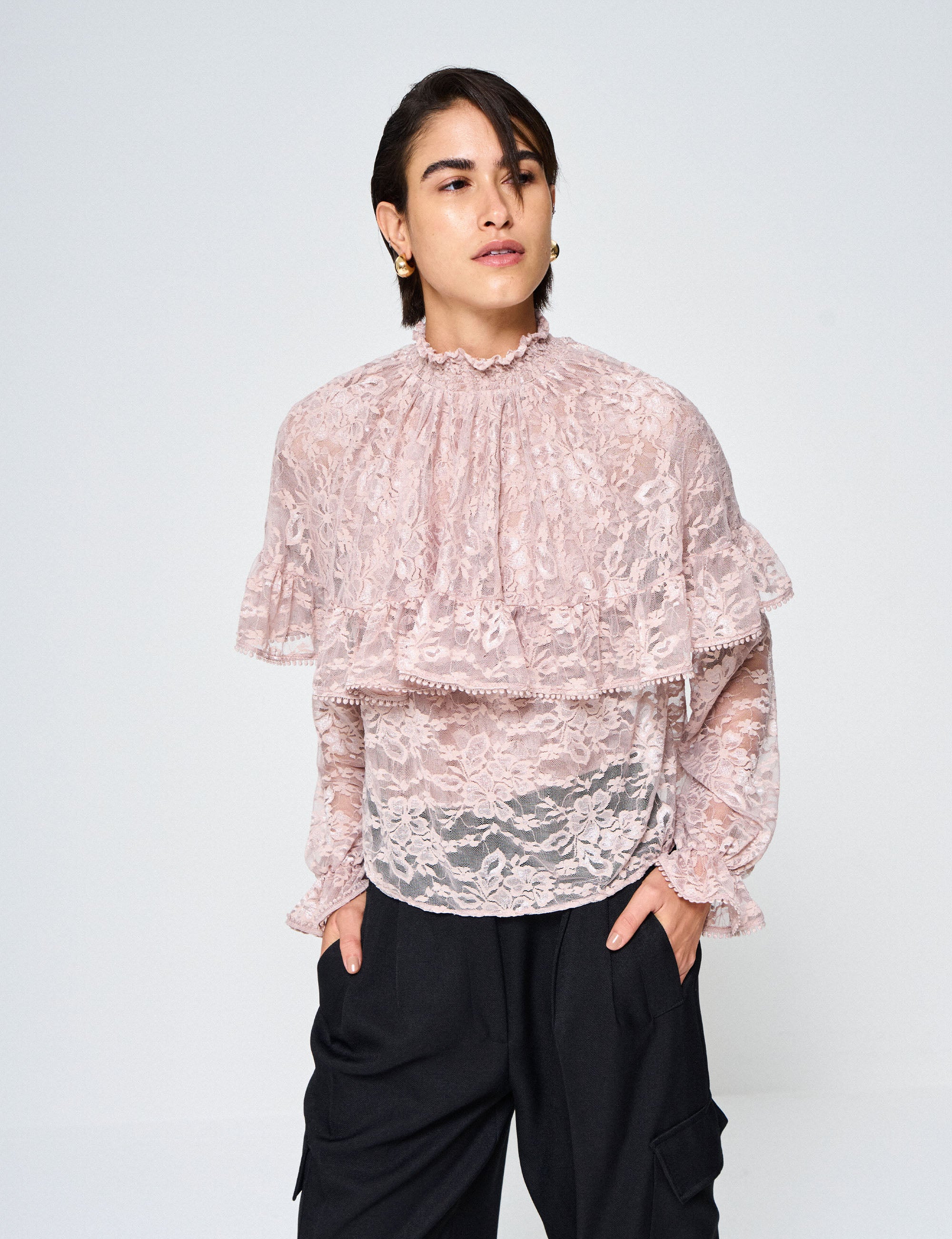 Blusa Chelsea Renda Nude