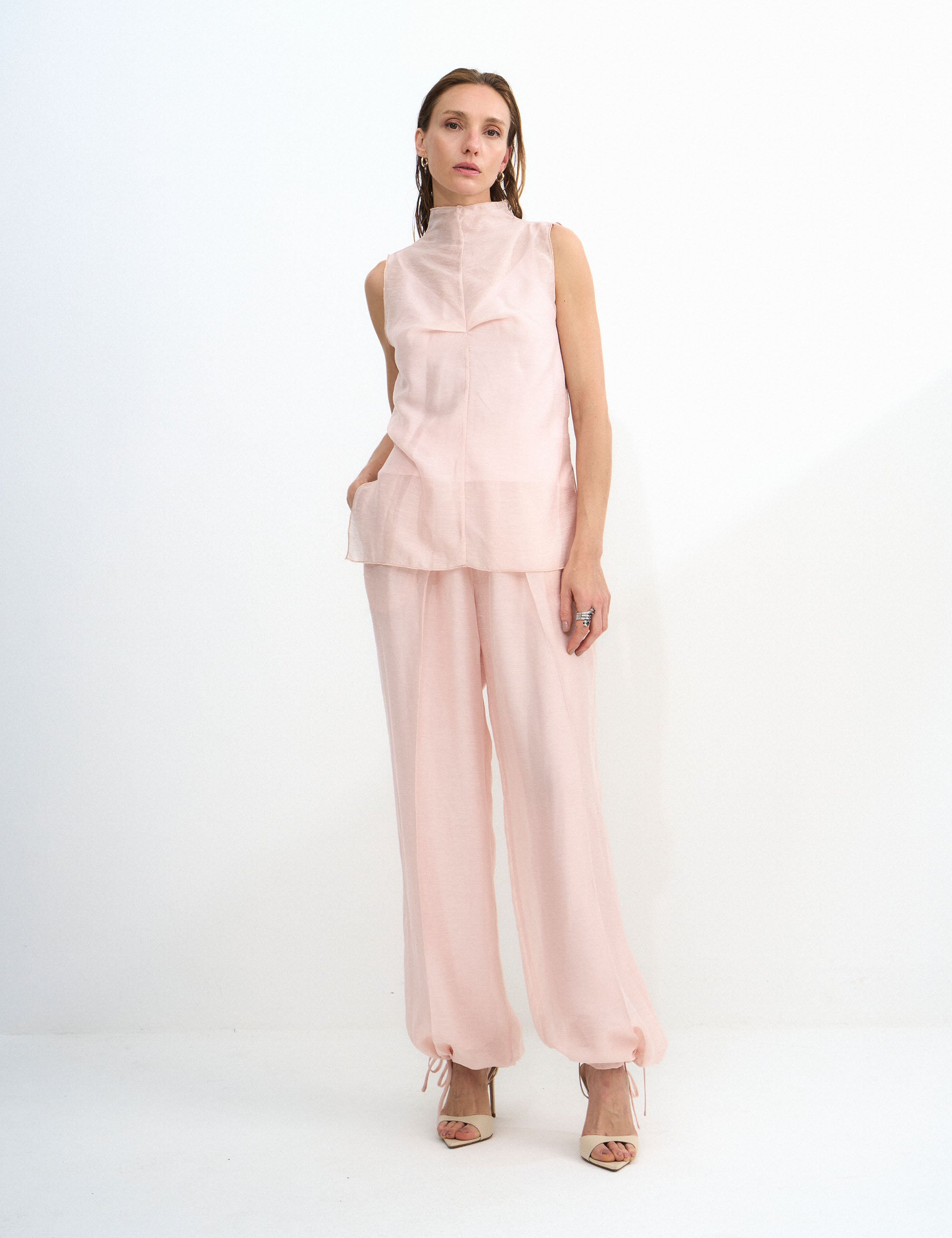 Blusa Dani Voil Rosa Pó