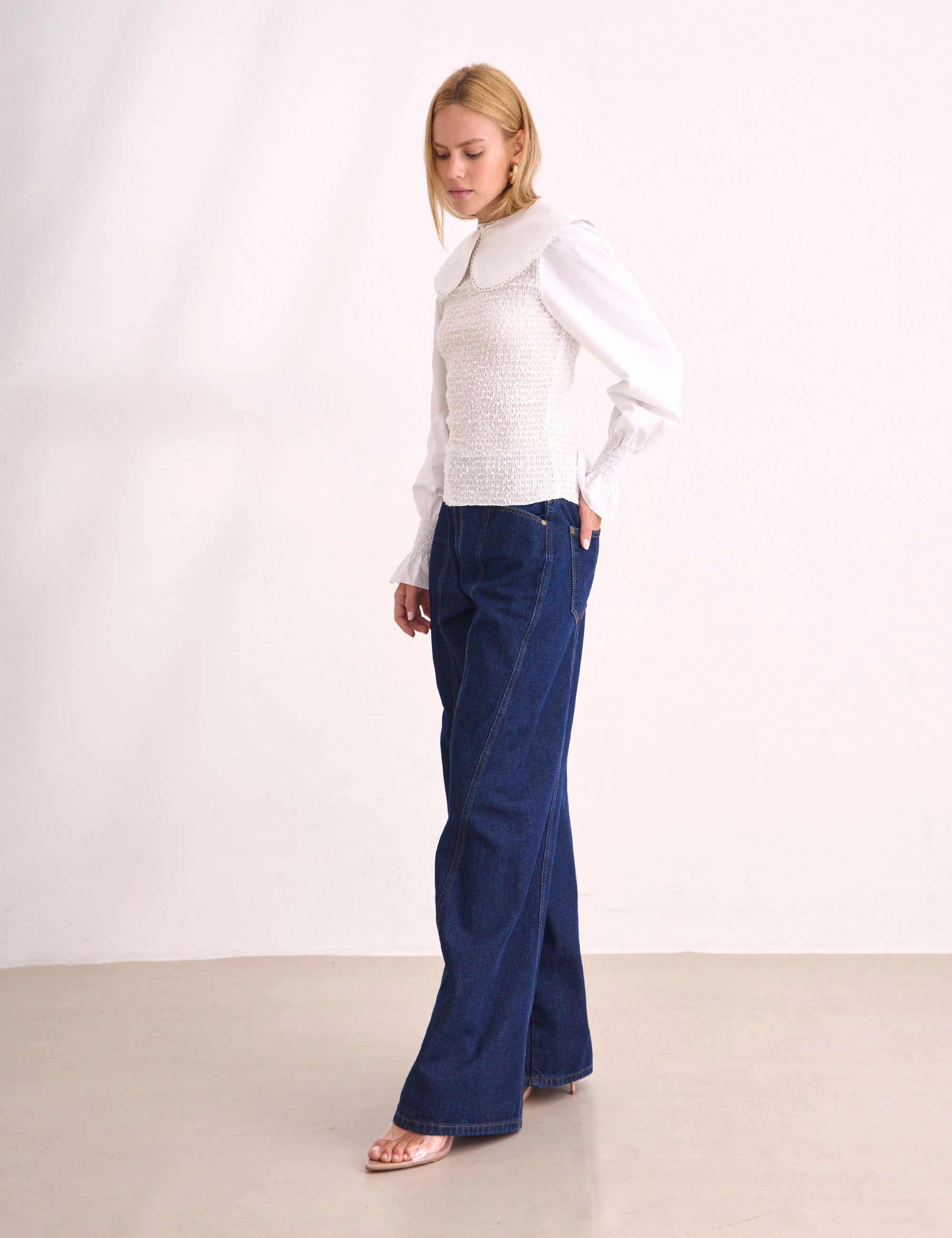 Blusa Eden Plissada Off White