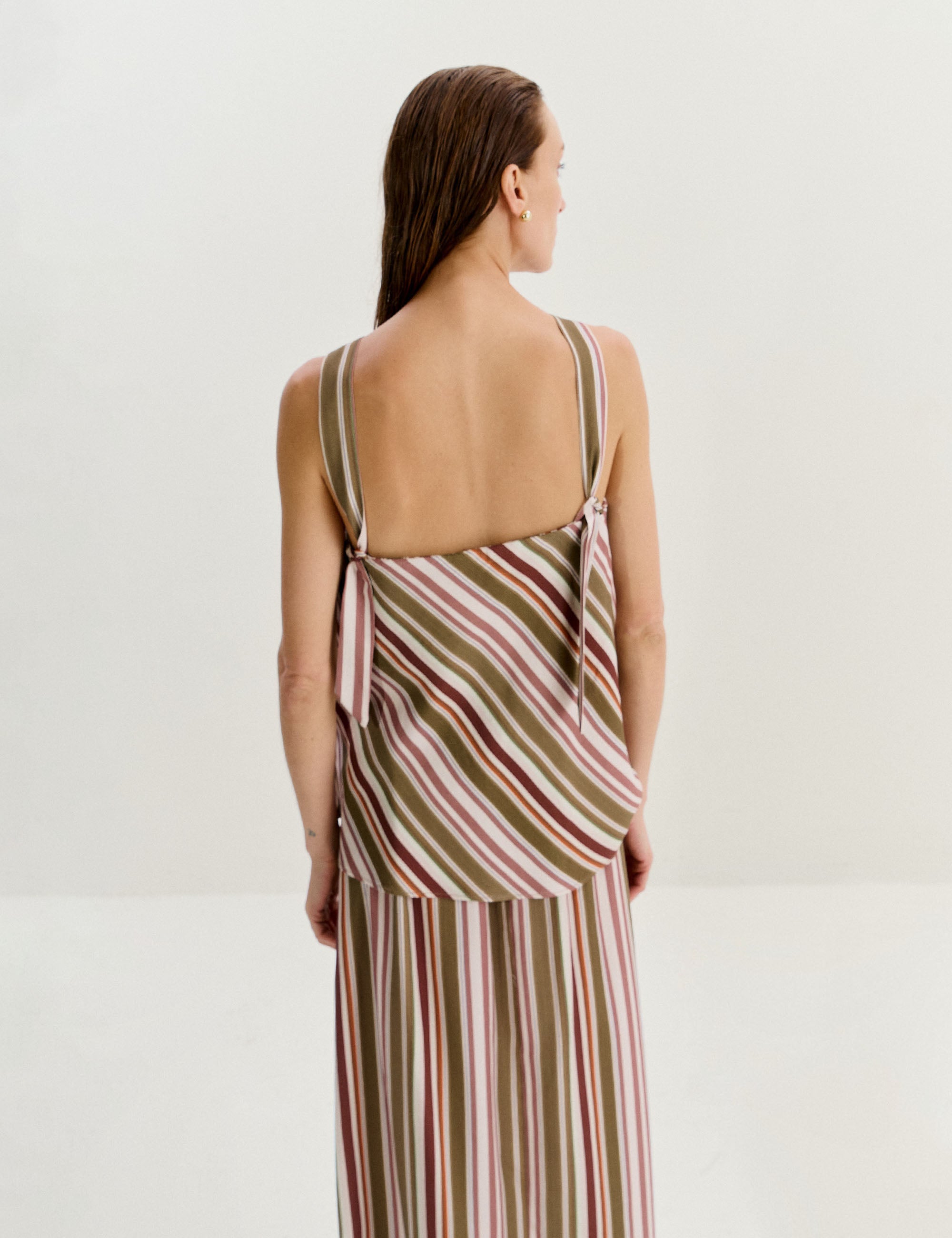 Blusa Eliana Listra Caramelo