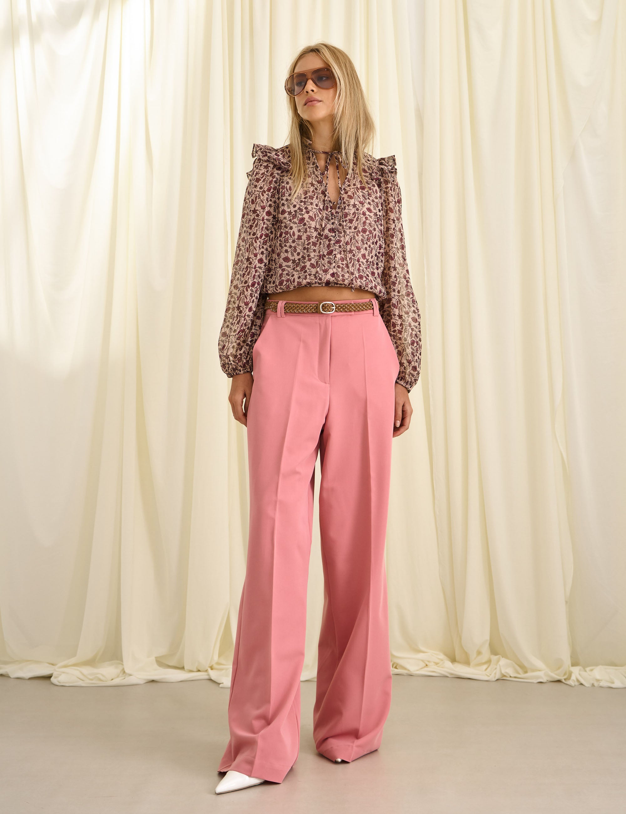 Calça Liege Alfaiataria Rosa