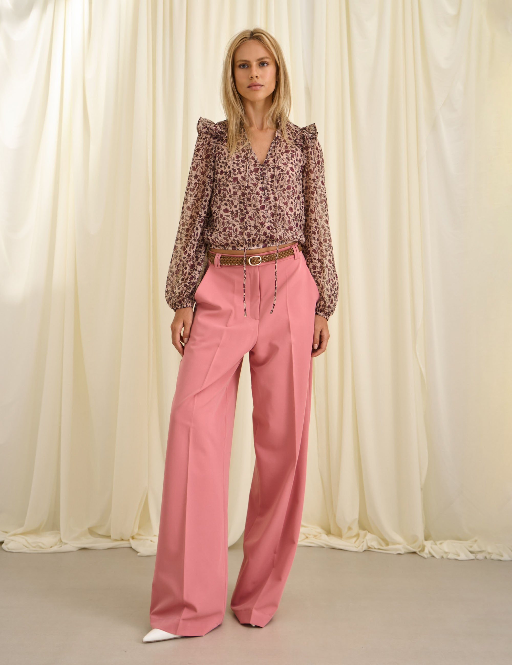 Calça Liege Alfaiataria Rosa