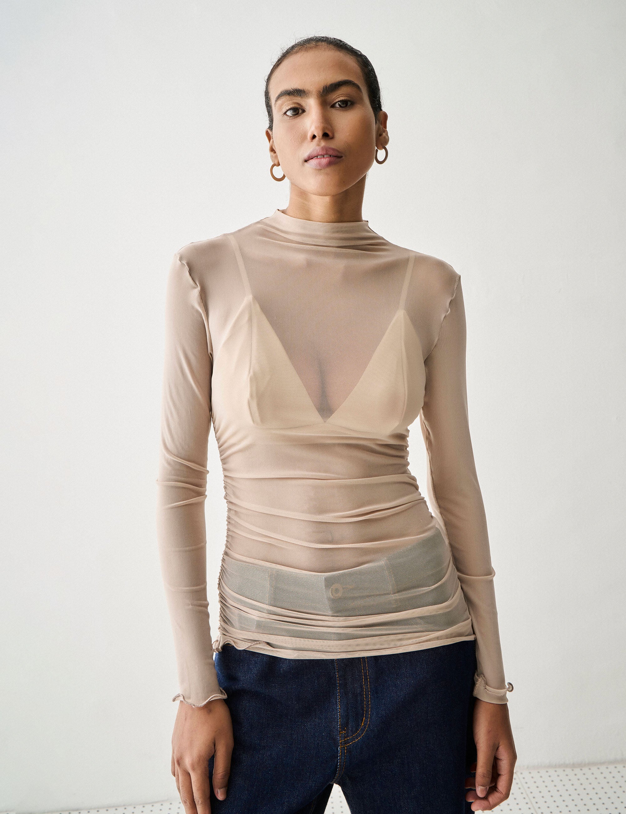 Blusa Erika Tule Nude
