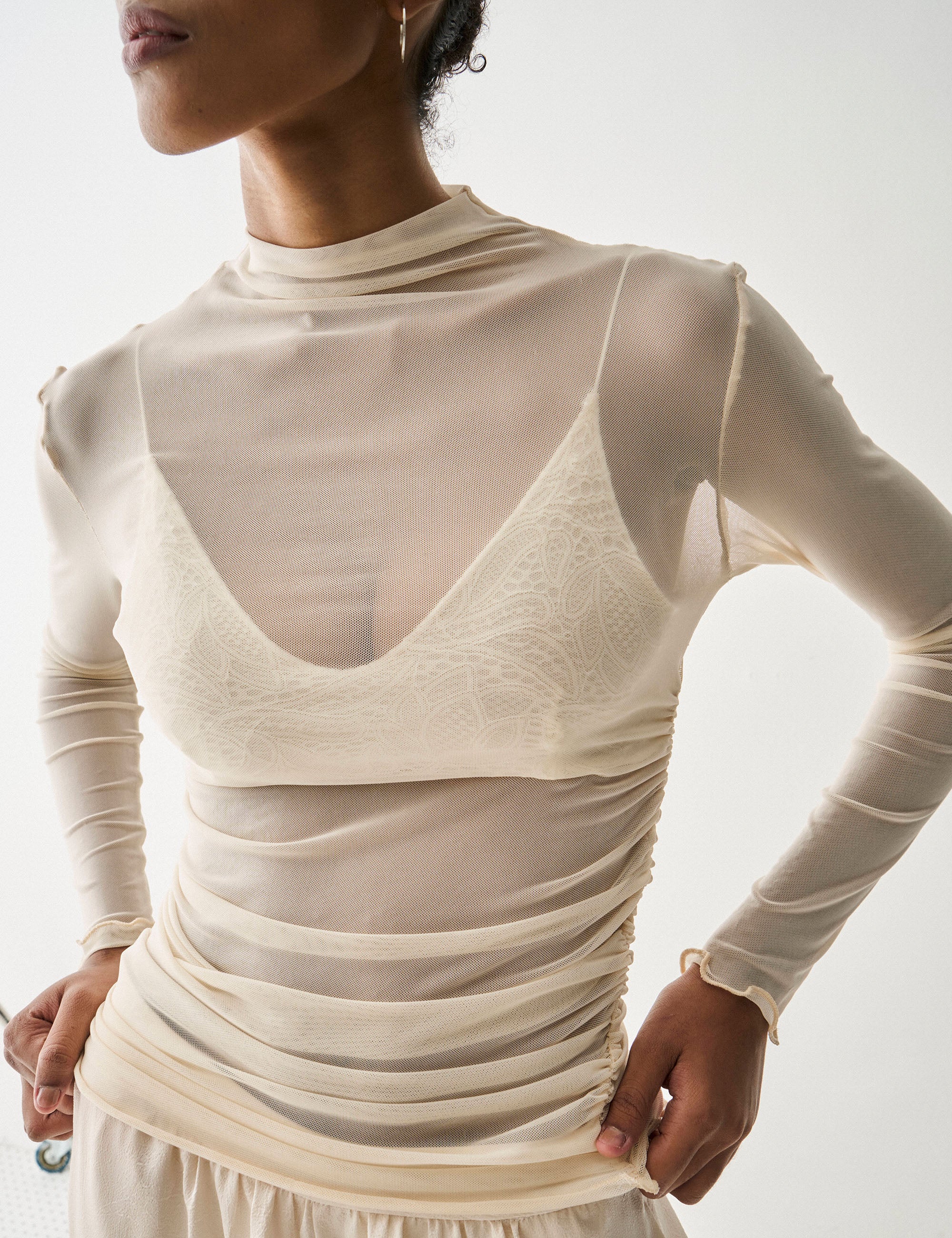 Blusa Erika Tule Perola