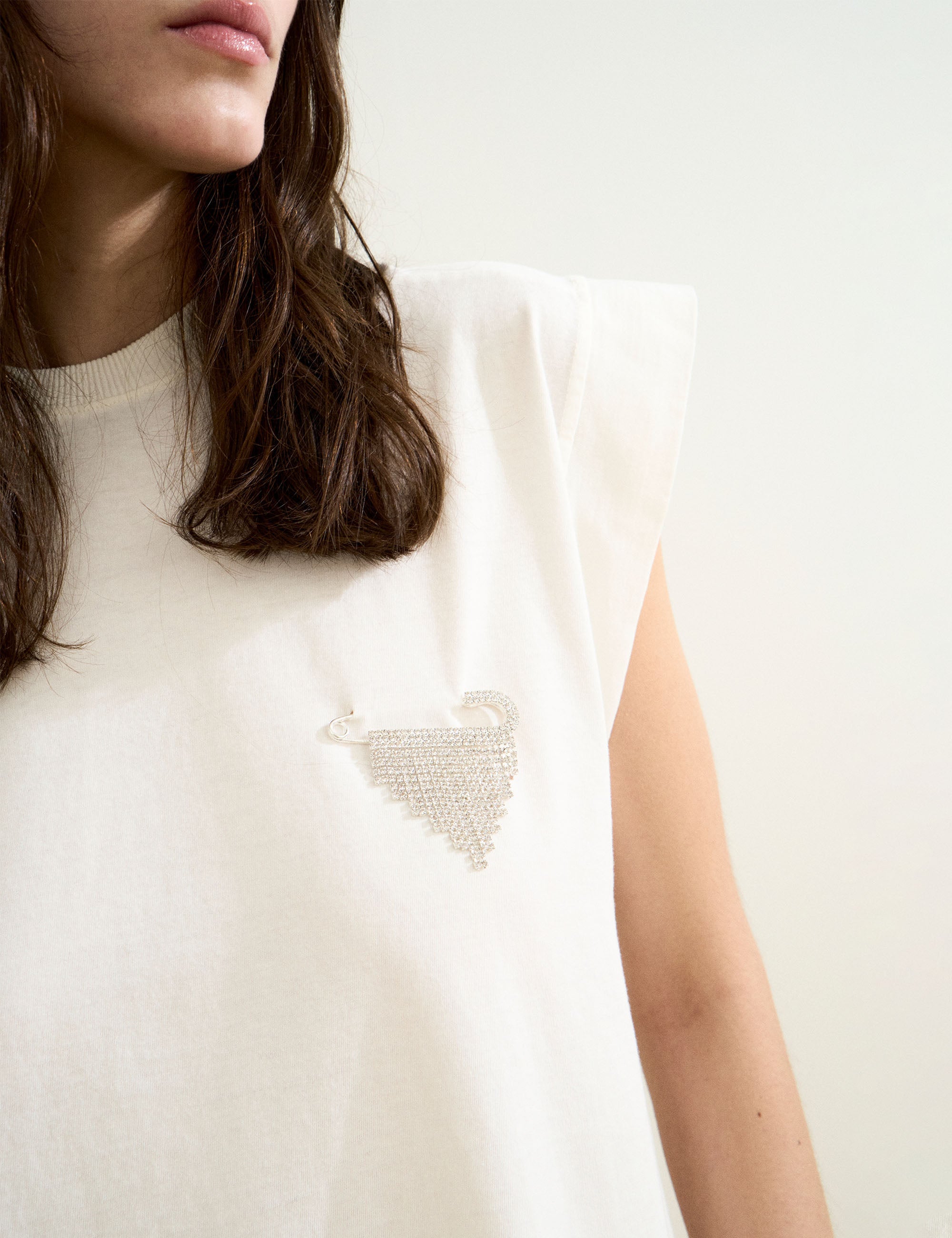 Blusa Estrela Malha Off White