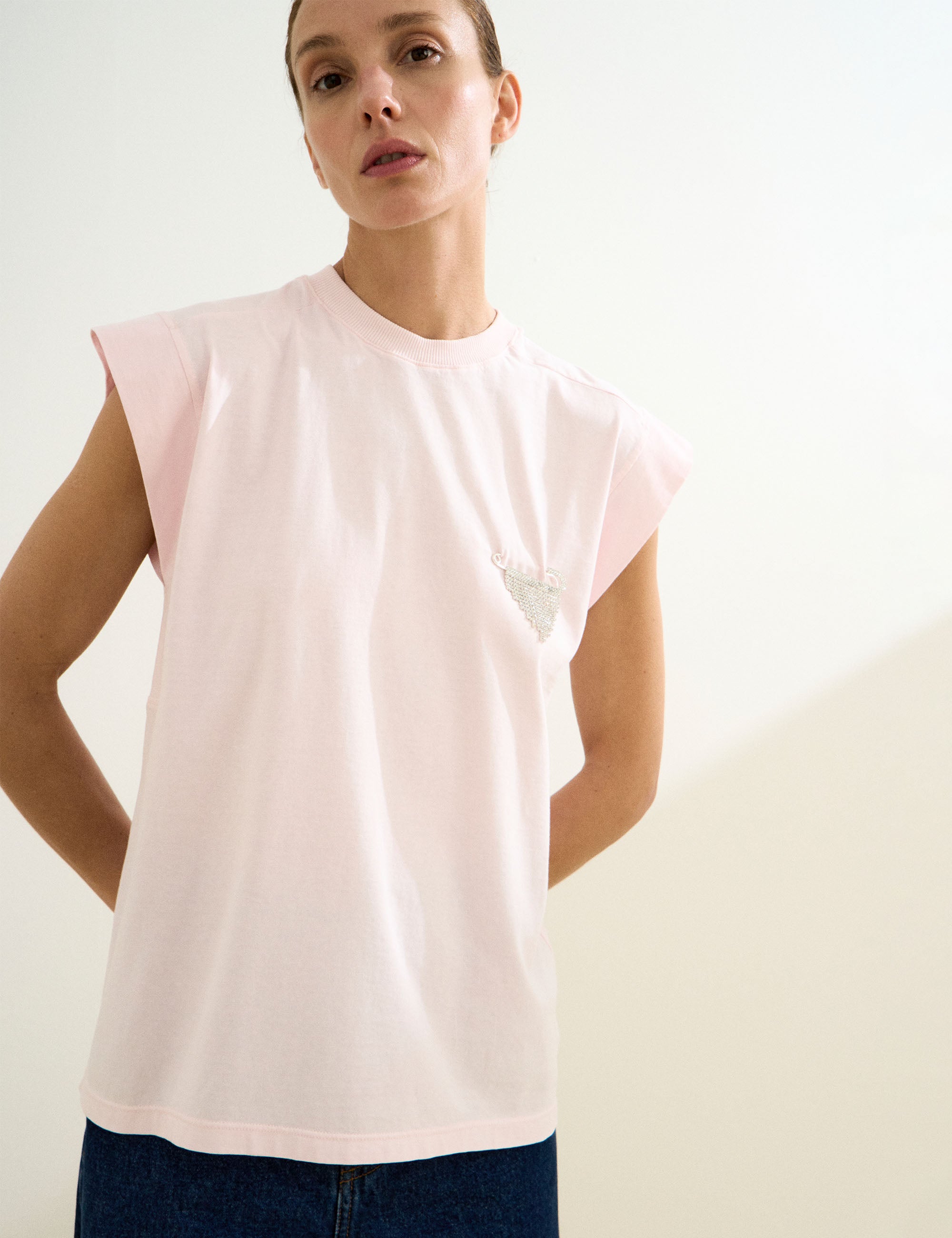 Blusa Estrela Malha Rosa