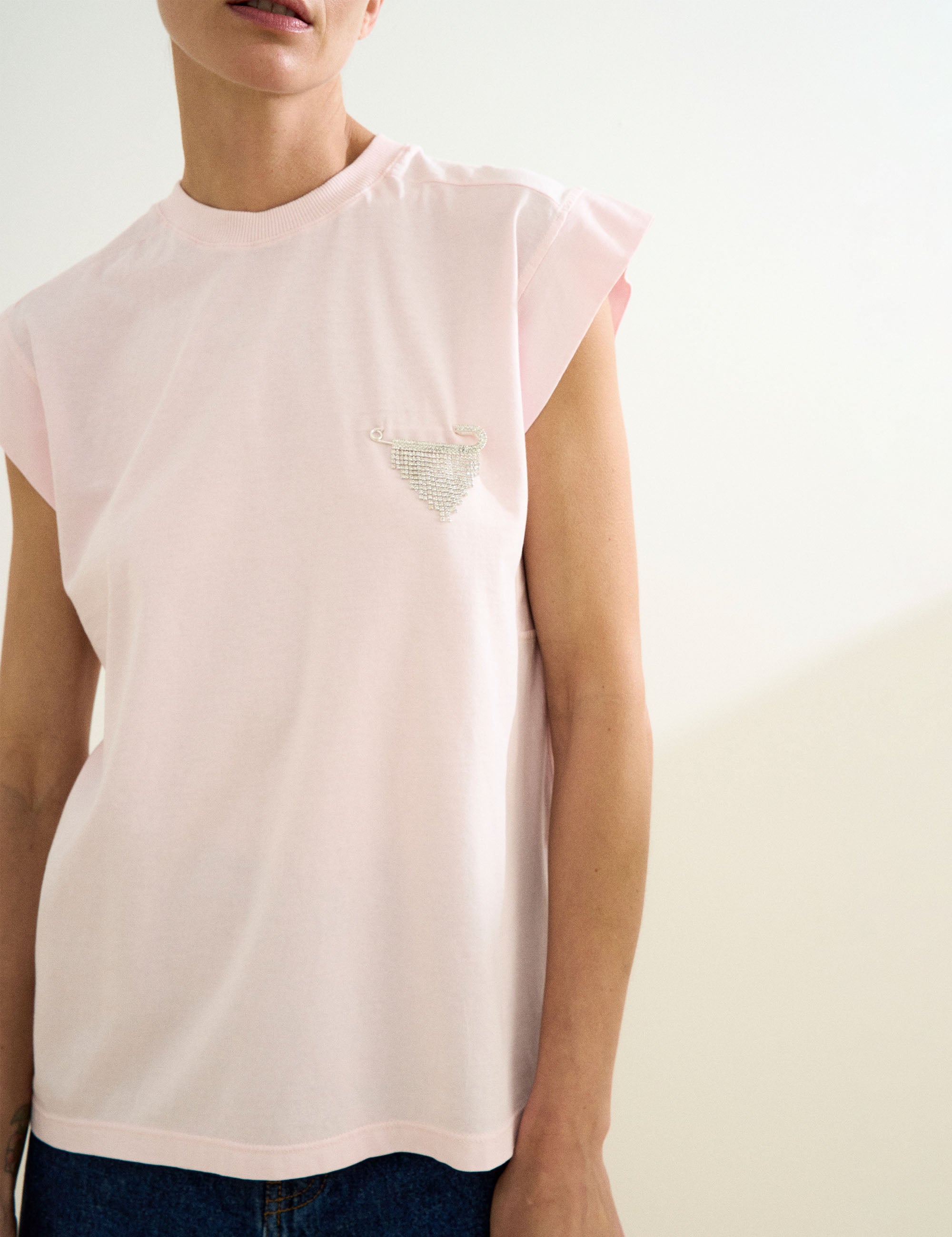 Blusa Estrela Malha Rosa