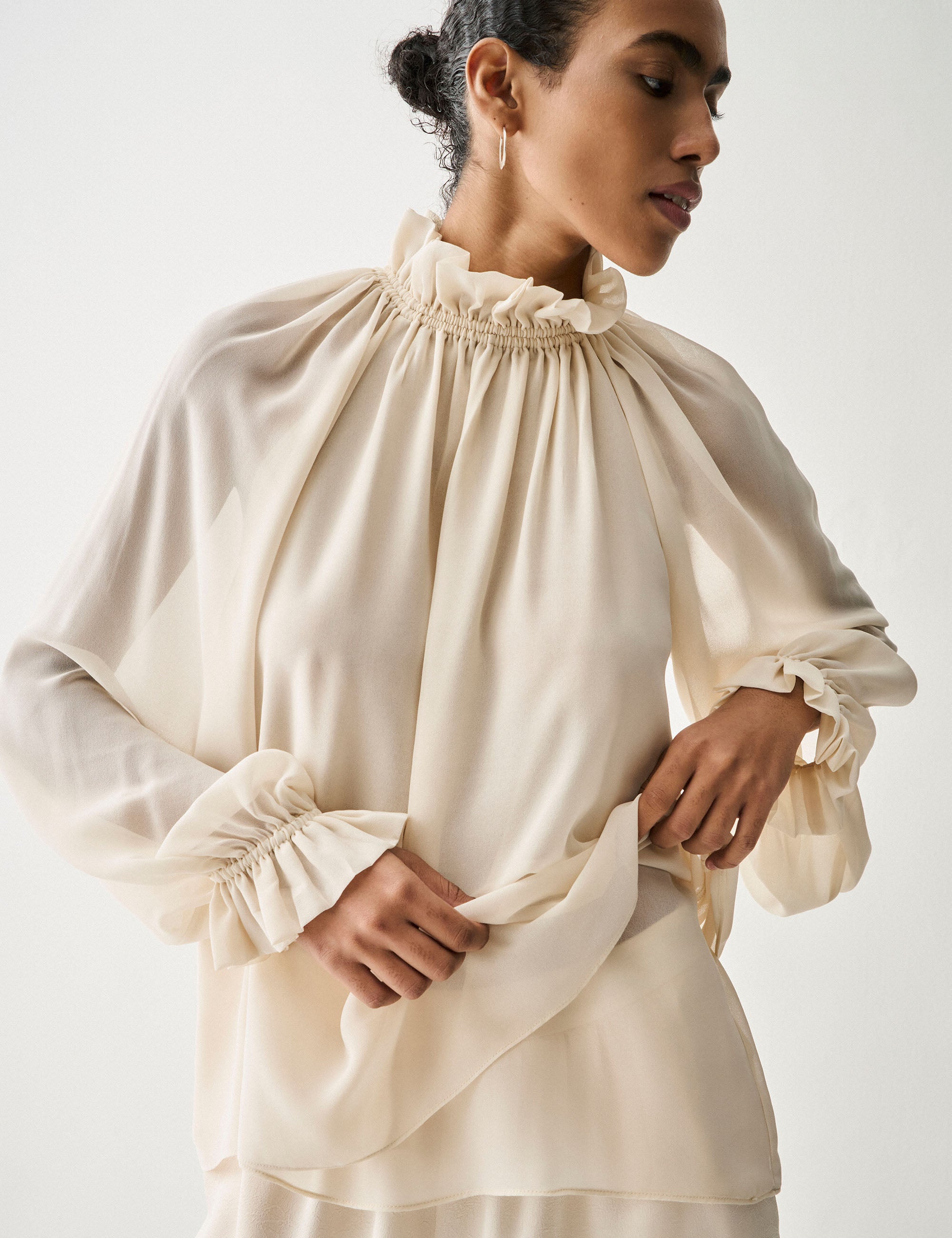 jasmine chiffon top♡ KUT from the Kloth Jasmine Chiffon Button-Up Shirt | Nordstromrack