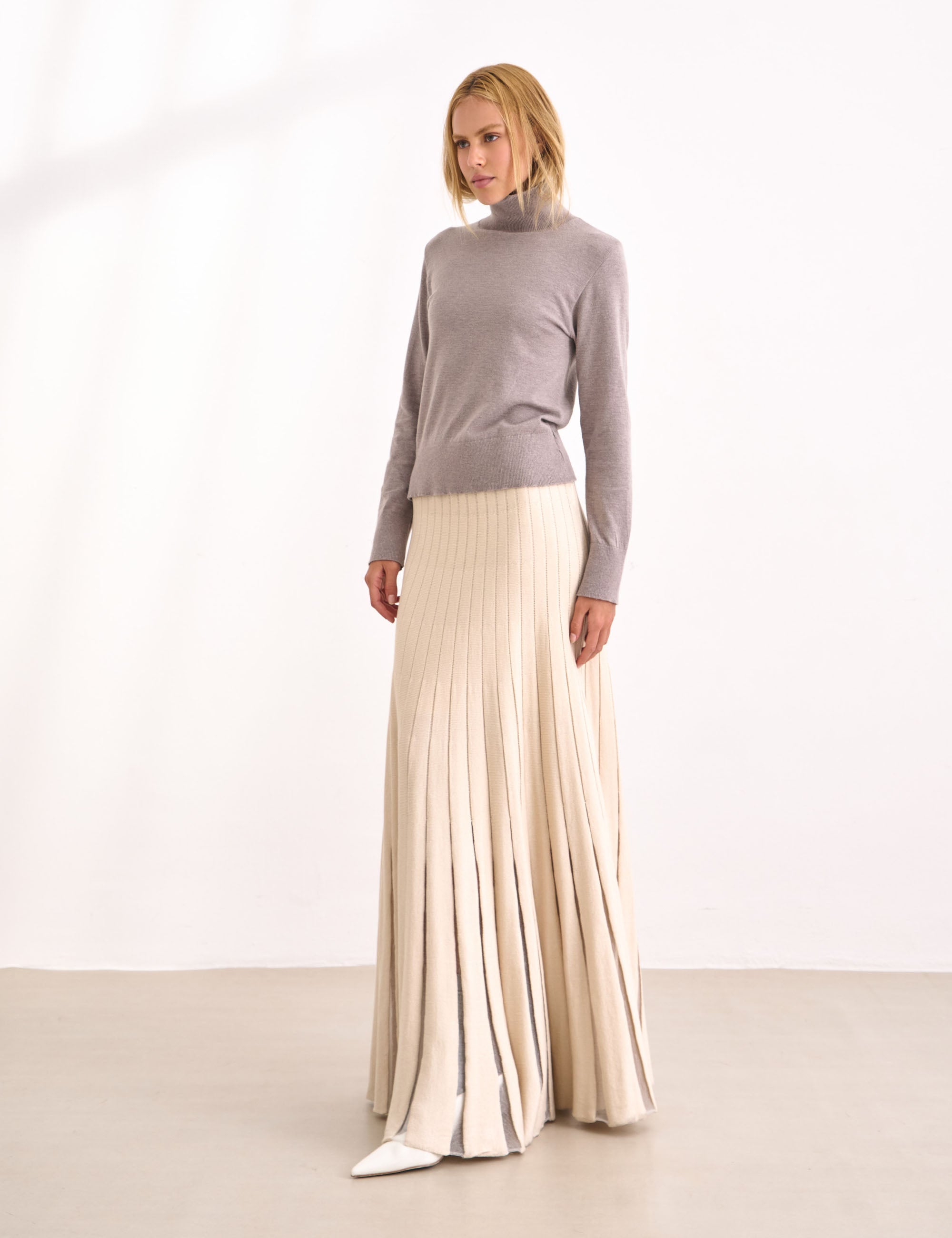 Blusa Gola Rolê Tricot Mescla