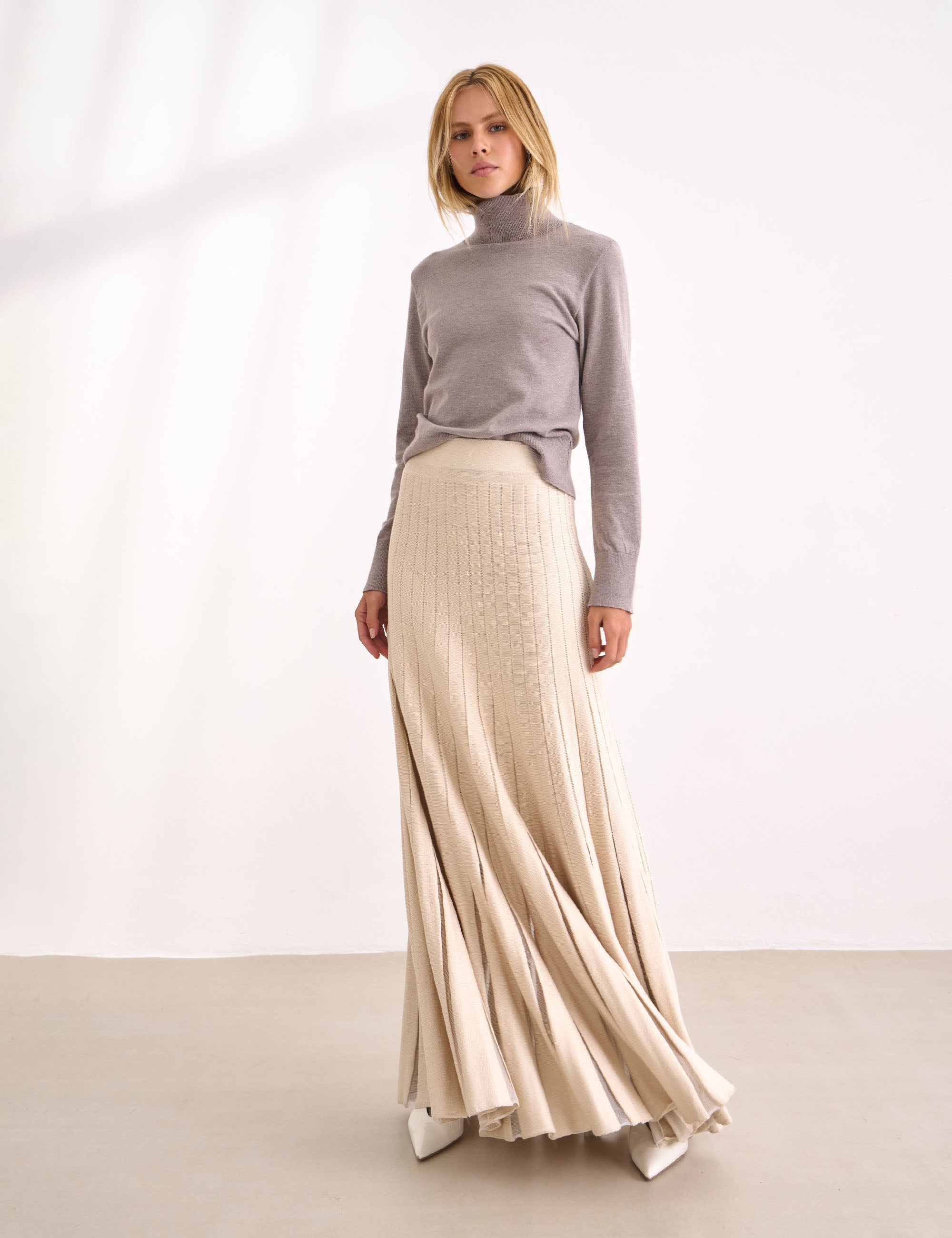 Blusa Gola Rolê Tricot Mescla