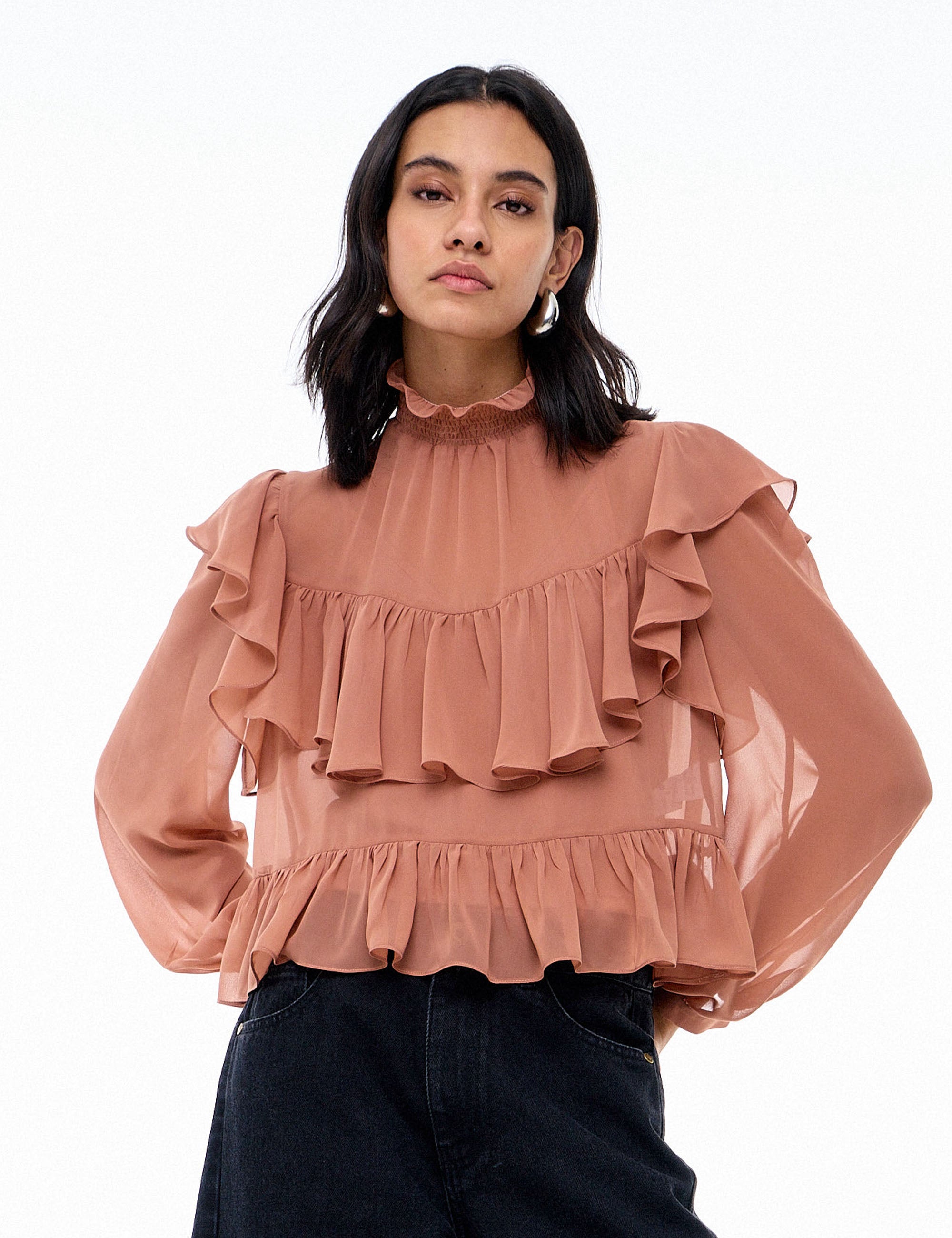 Blusa Joya Chiffon Blush