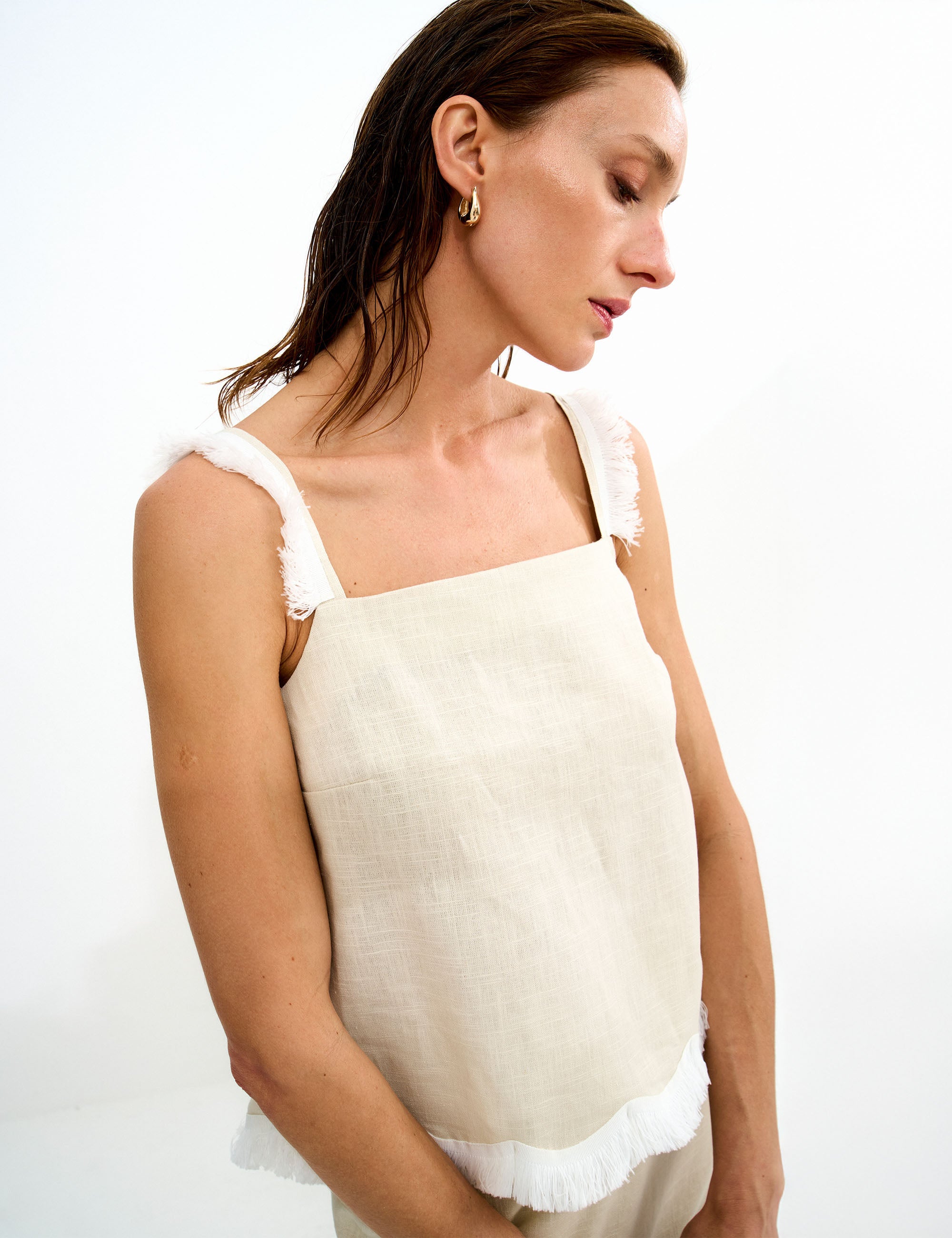 Blusa Kai Ramie Areia