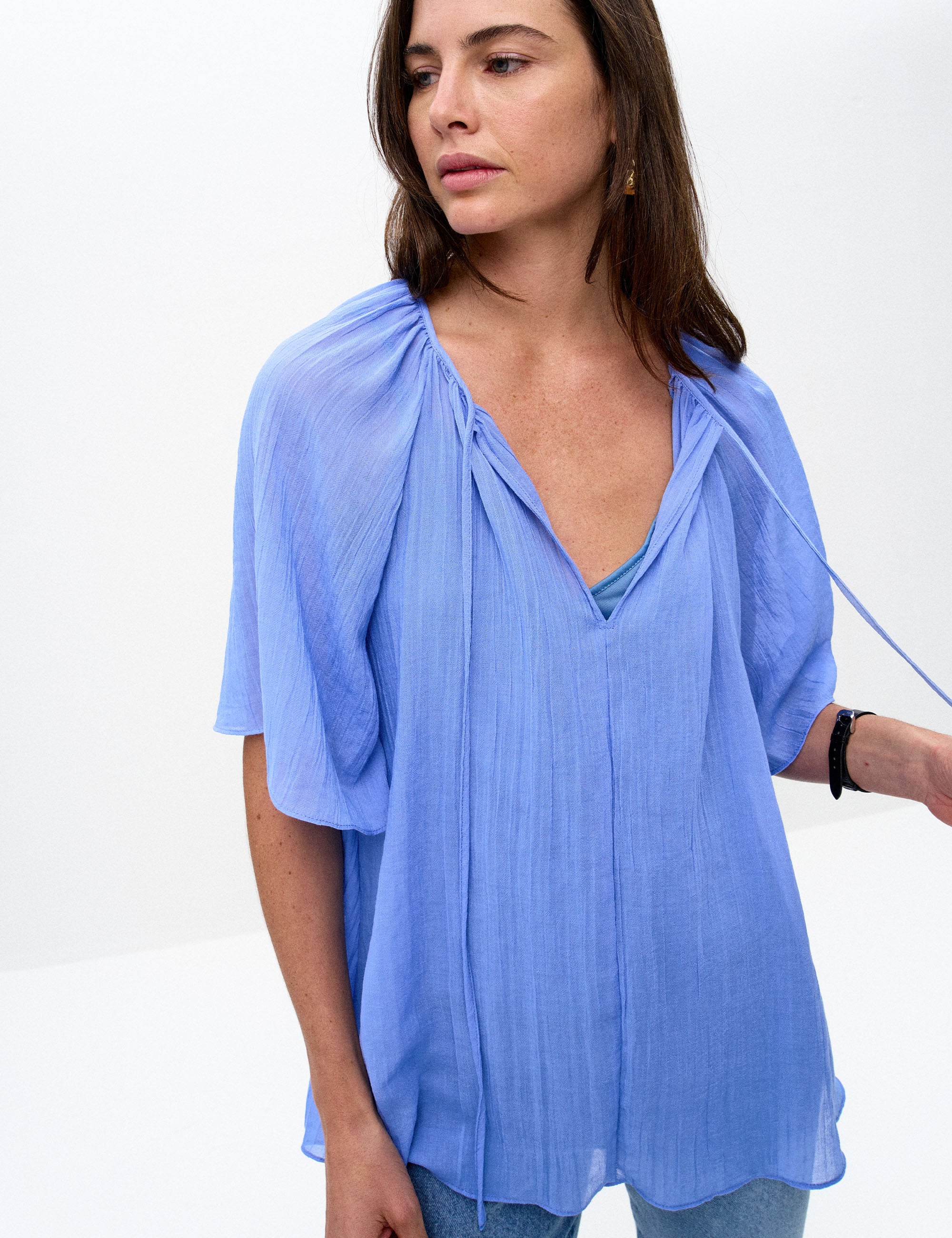 Blusa Lais Gaze Azul